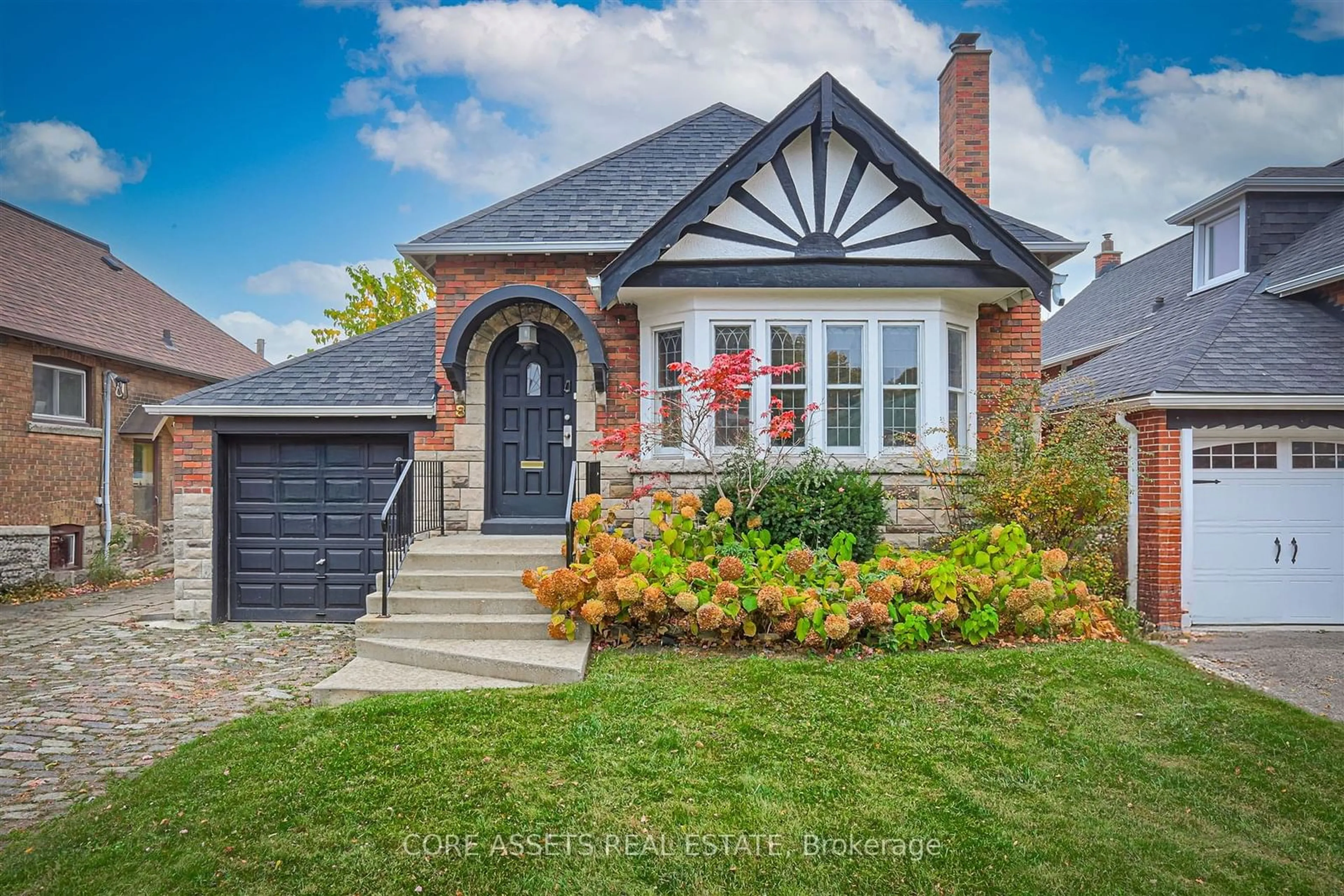 Home with brick exterior material for 8 Park Hill Rd, Toronto Ontario M6C 3M9