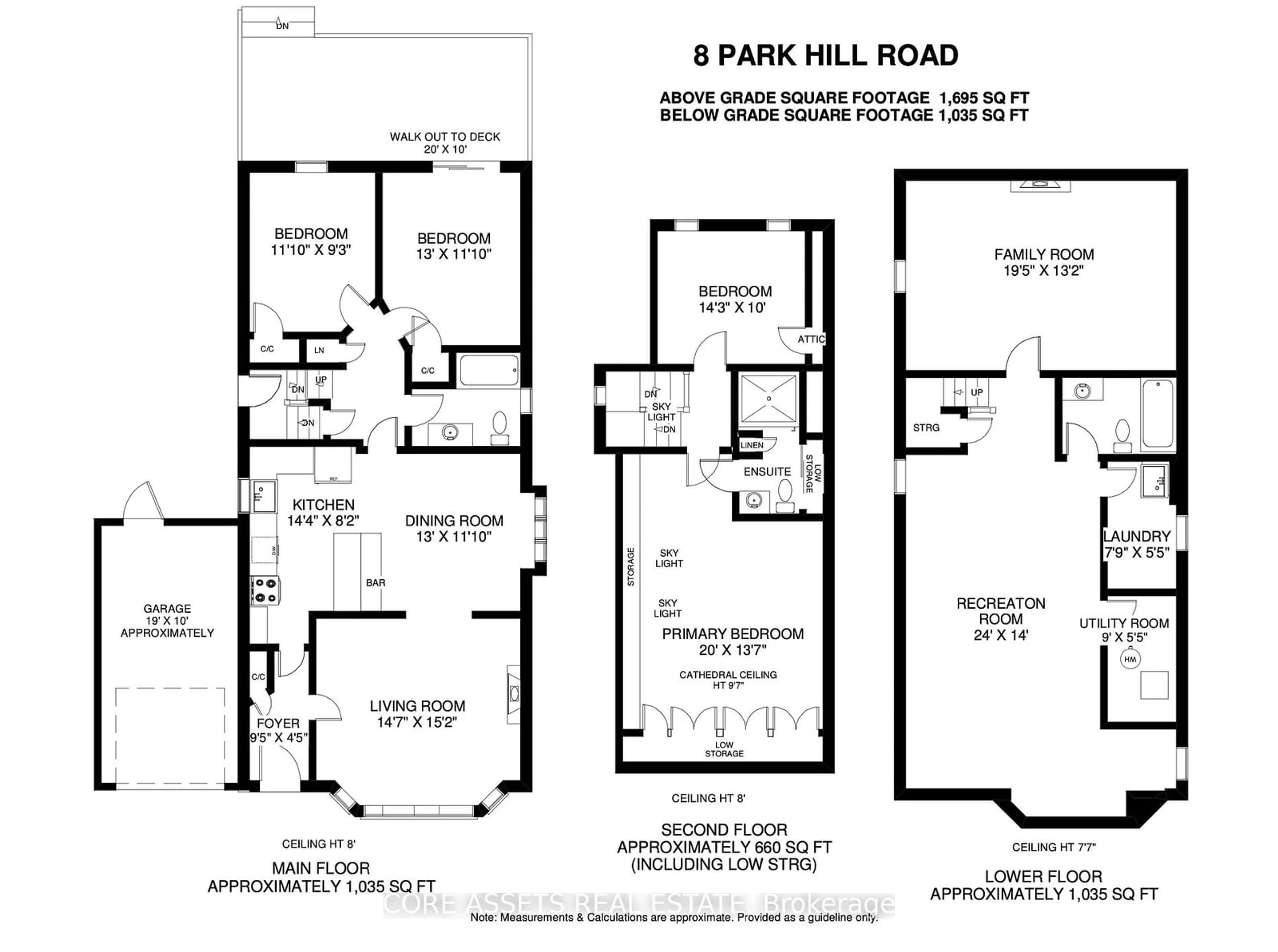 Floor plan for 8 Park Hill Rd, Toronto Ontario M6C 3M9