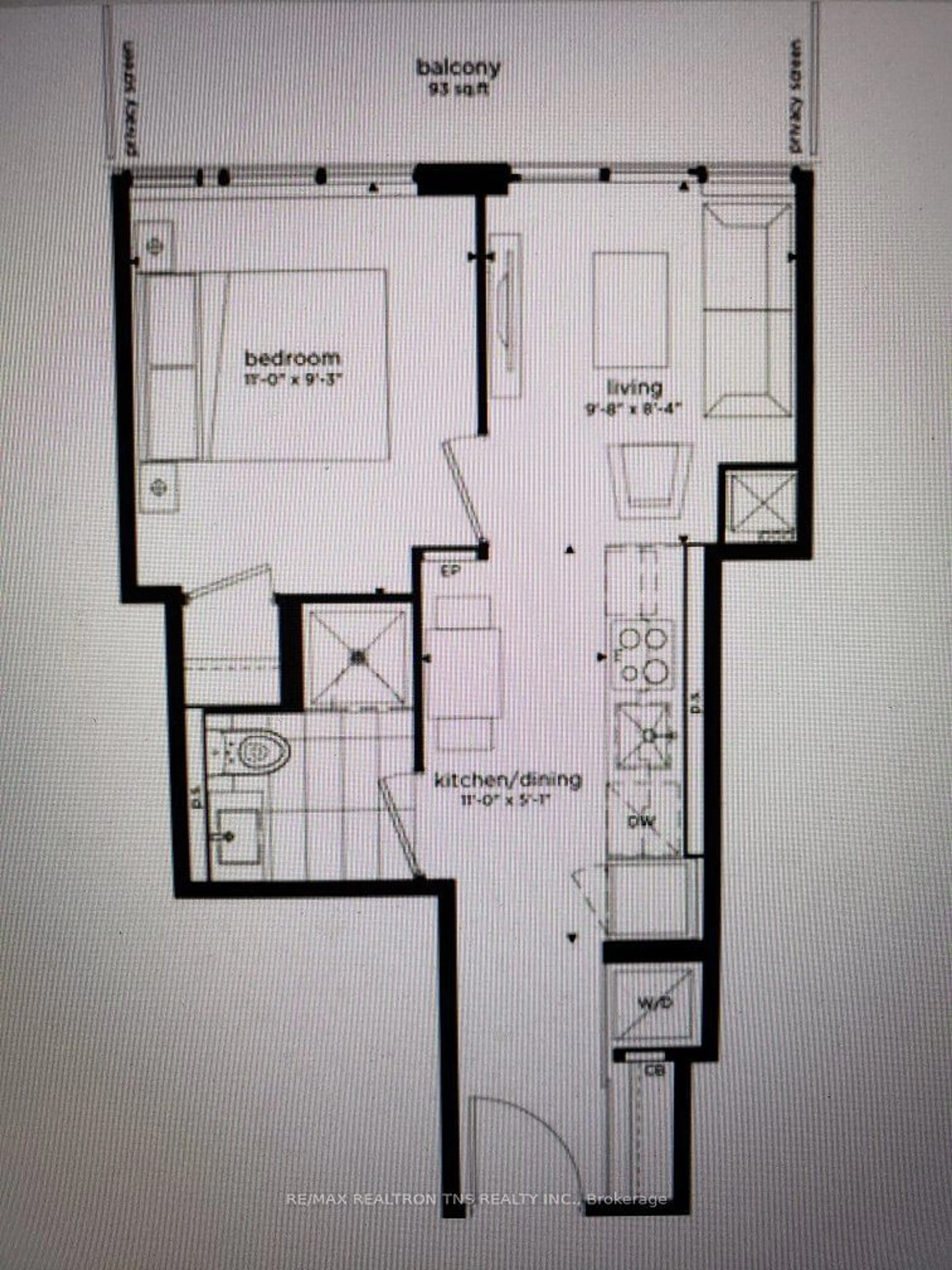 Floor plan for 99 Broadway Ave #3308, Toronto Ontario M4P 0E3