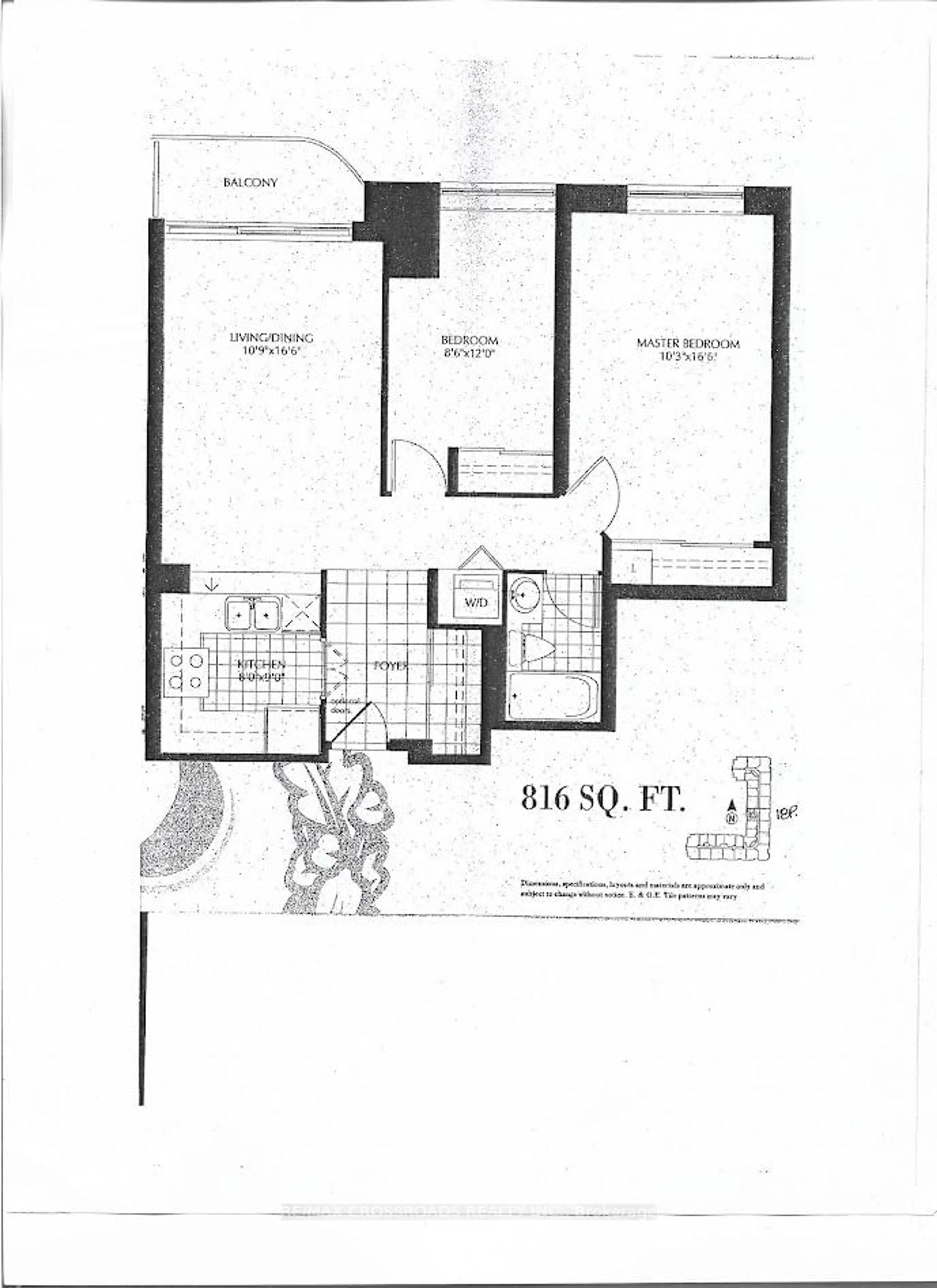 Floor plan for 18 Pemberton Ave #303, Toronto Ontario M2M 1Y1