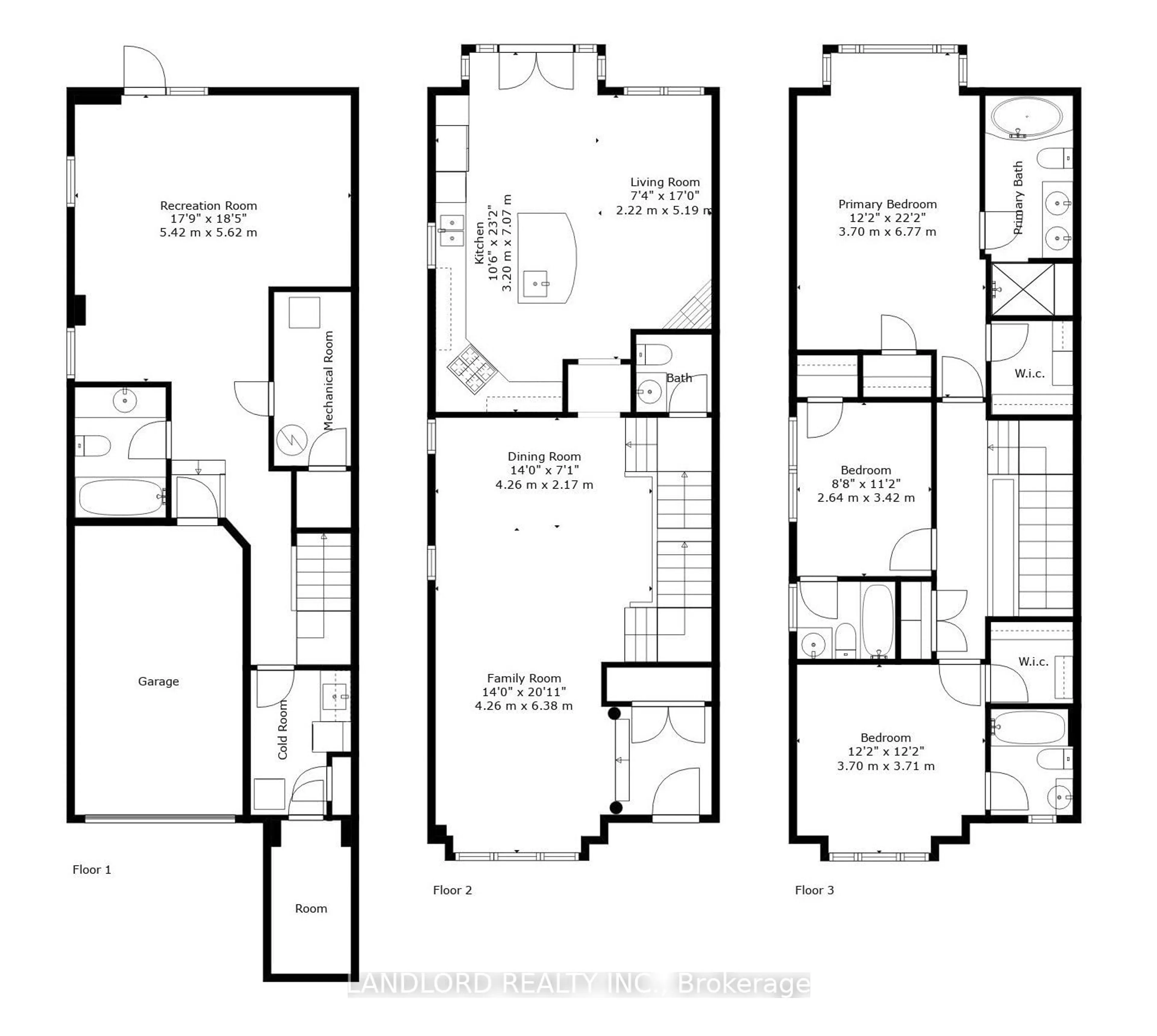 Floor plan for 425 Cranbrooke Ave, Toronto Ontario M5M 1N4