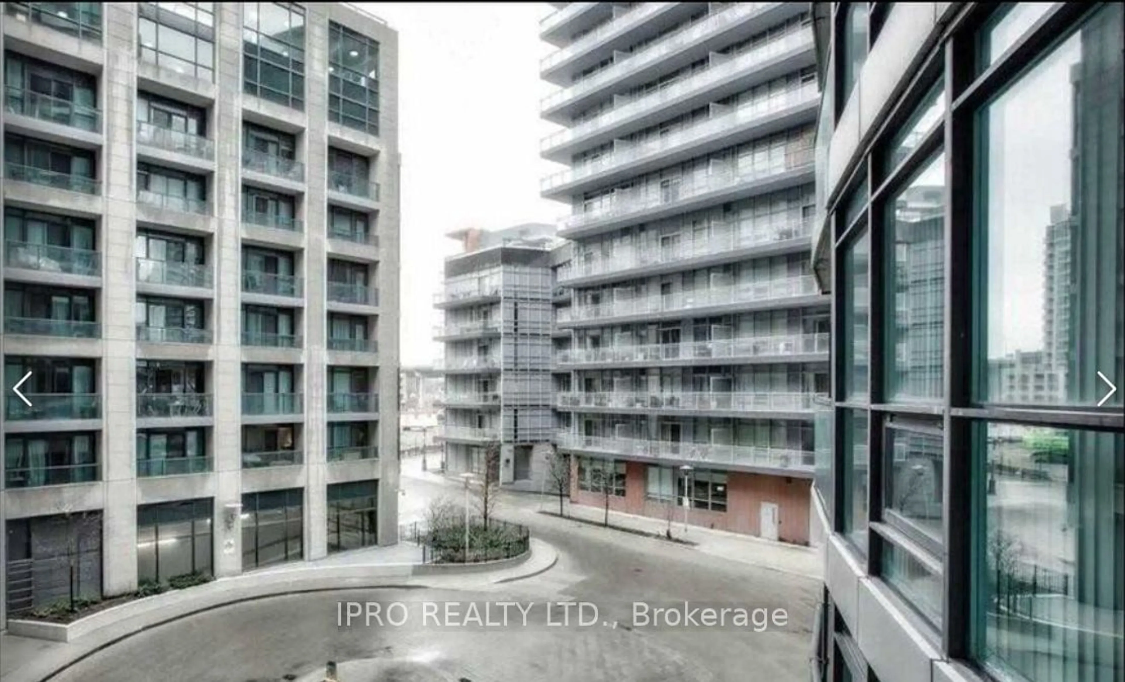 A pic from exterior of the house or condo, the street view for 600 Fleet St #413, Toronto Ontario M5V 1B7