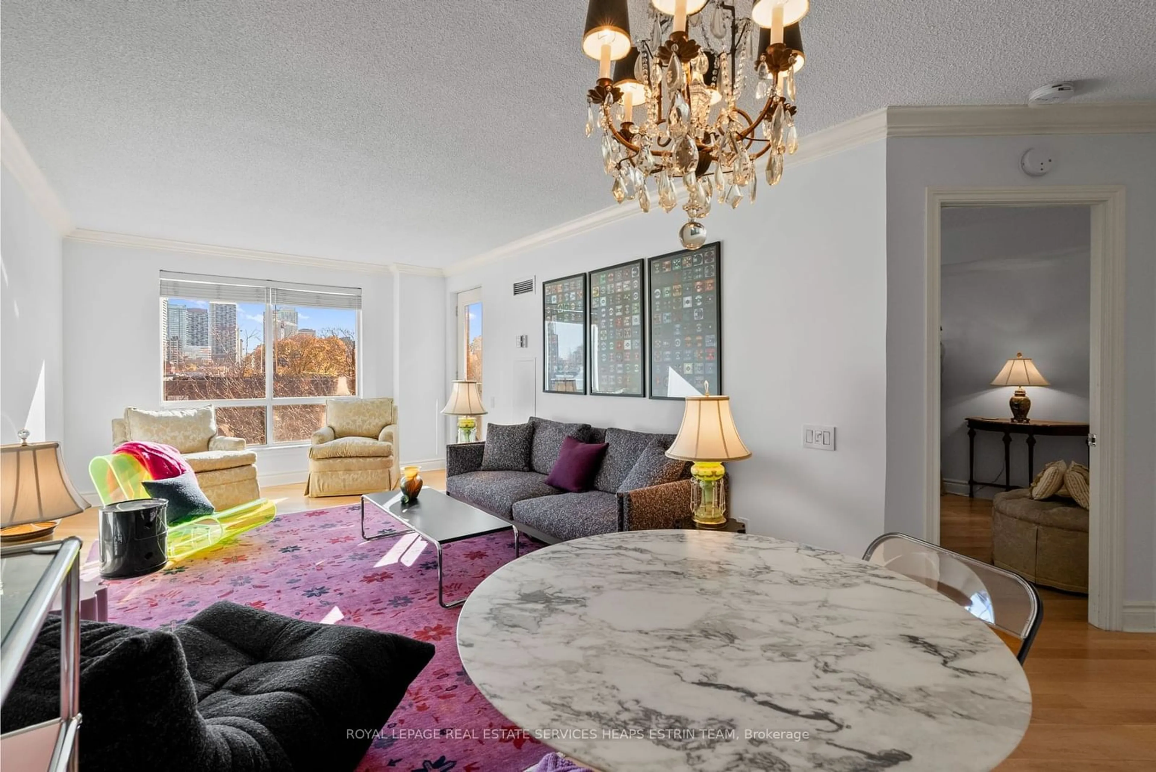 Living room, carpet floors for 2 Alexandra Blvd #404, Toronto Ontario M4R 1L7