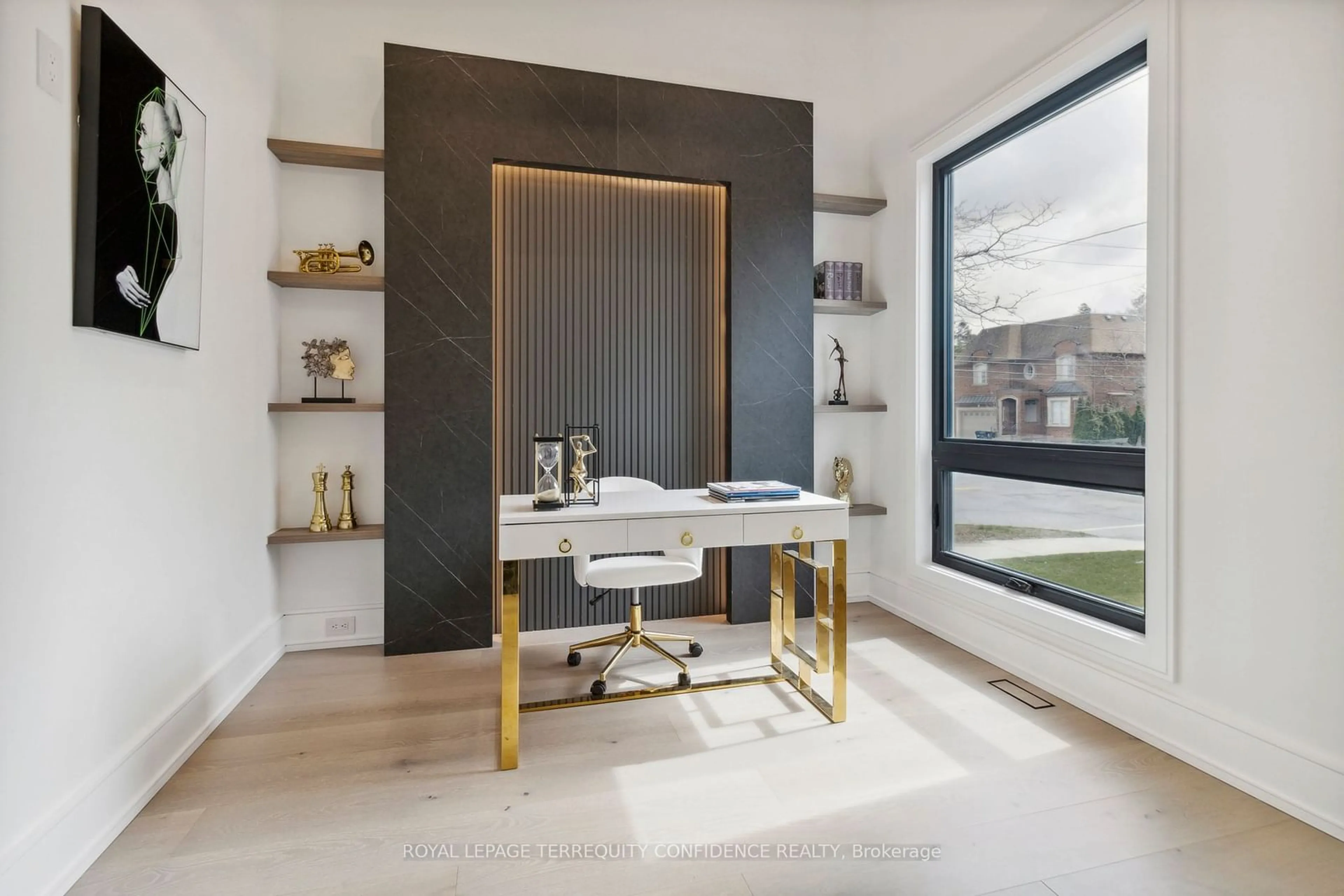 Contemporary bathroom, wood floors for 38 Bevdale Rd, Toronto Ontario M2R 1L7