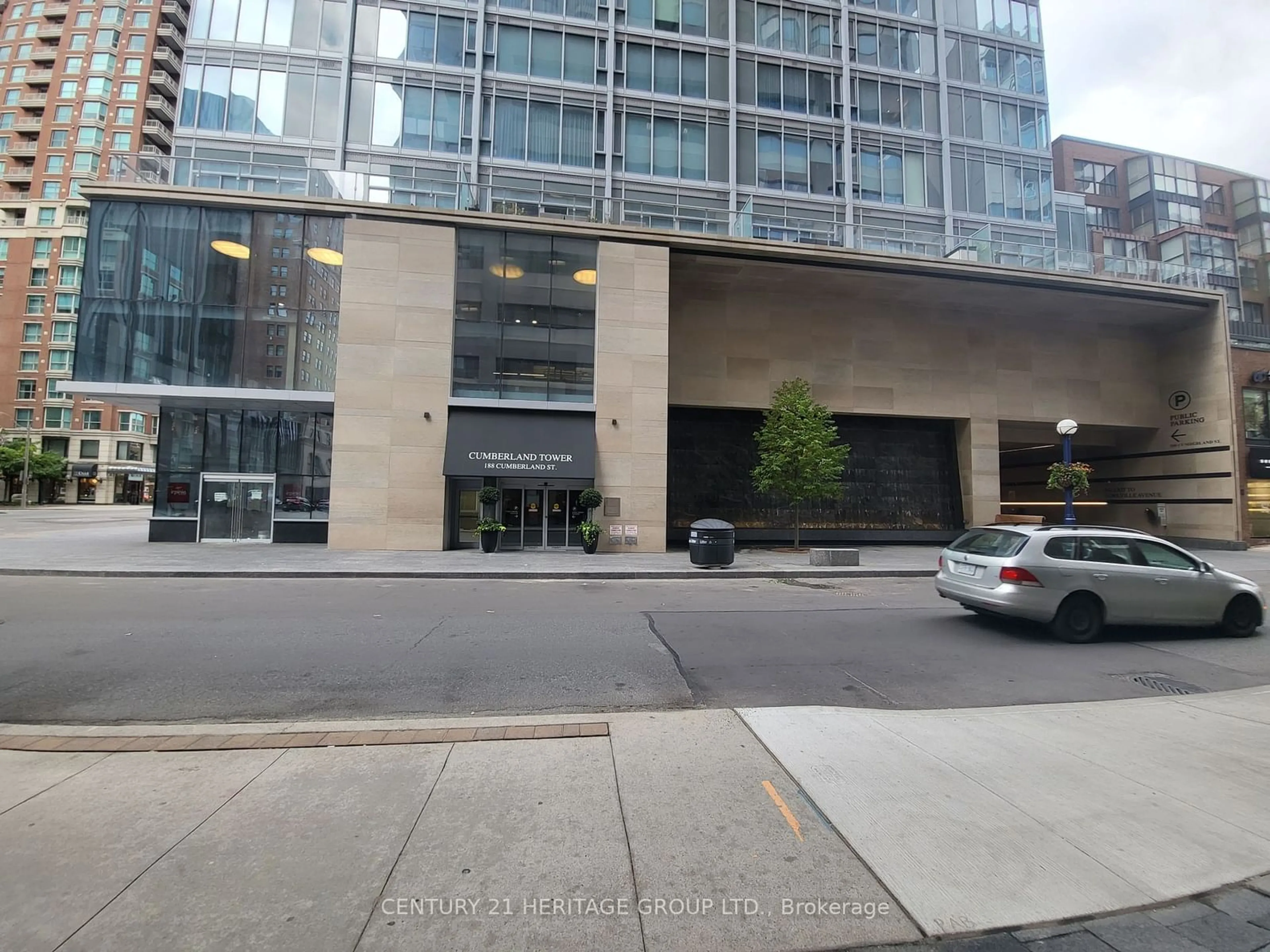 A pic from exterior of the house or condo, the street view for 188 Cumberland St #411, Toronto Ontario M5R 0B6