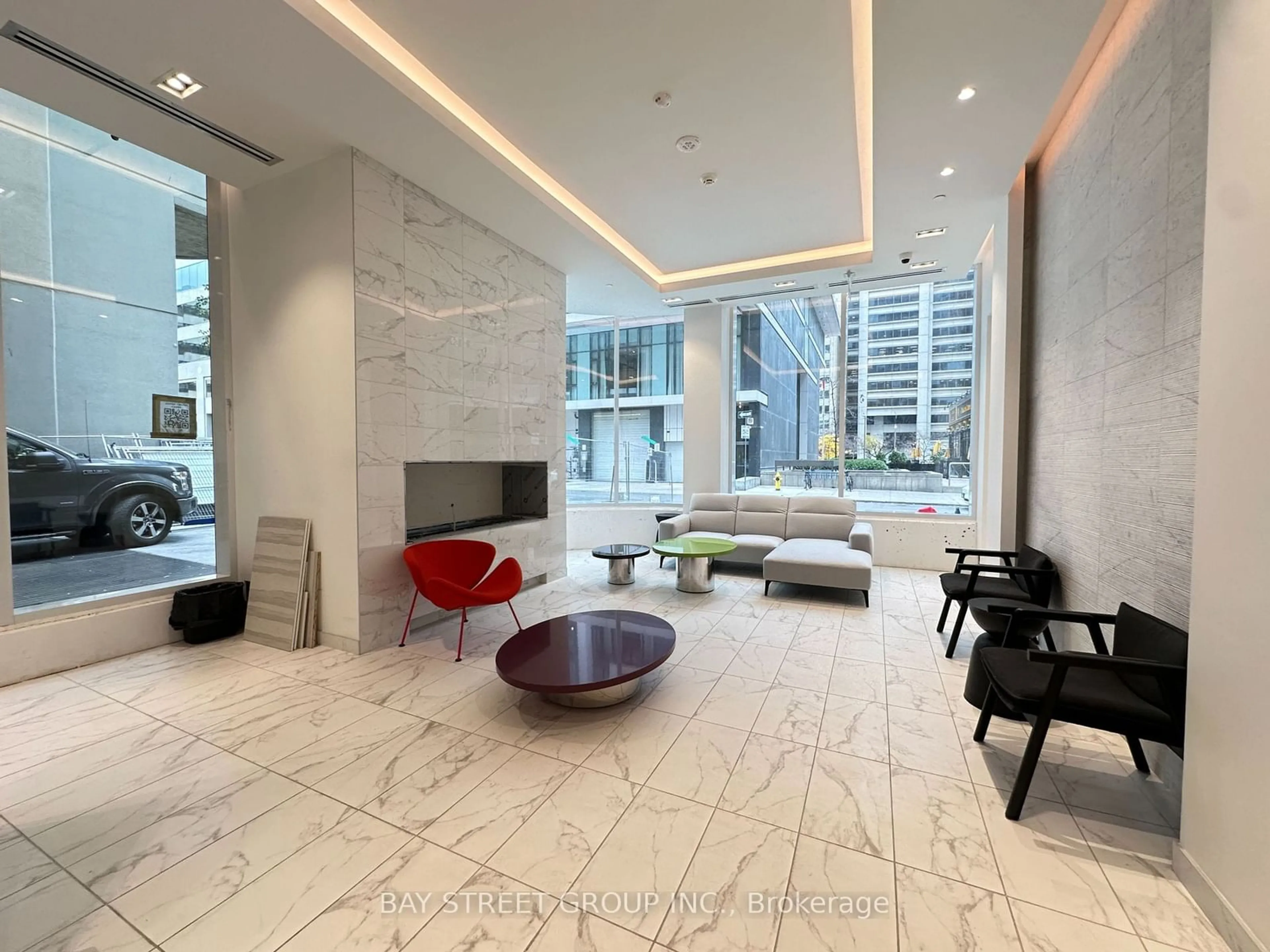 Indoor lobby, cement floor for 238 Simcoe St #2006, Toronto Ontario M5T 1T4