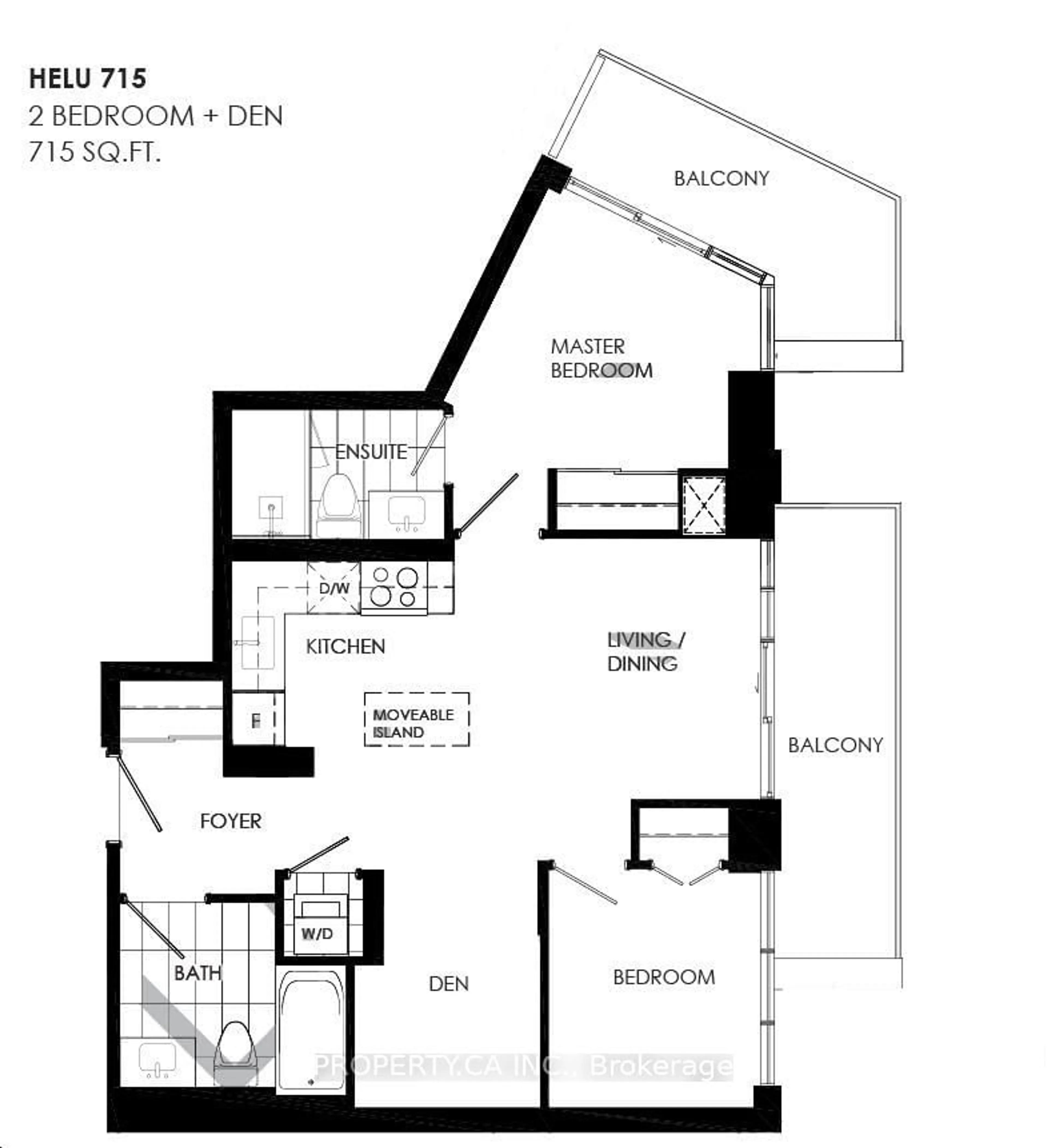 Floor plan for 38 Iannuzzi St #741, Toronto Ontario M5V 0S2