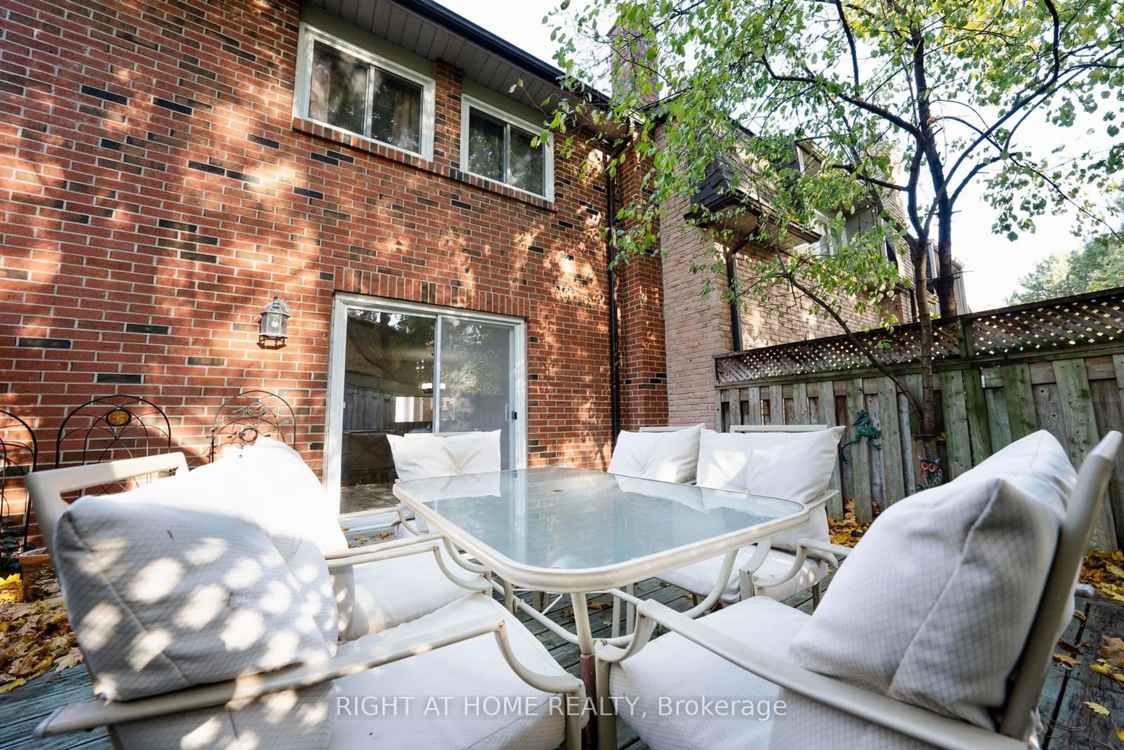 Patio, the fenced backyard for 43 Wild Ginger Way, Toronto Ontario M3H 5W9