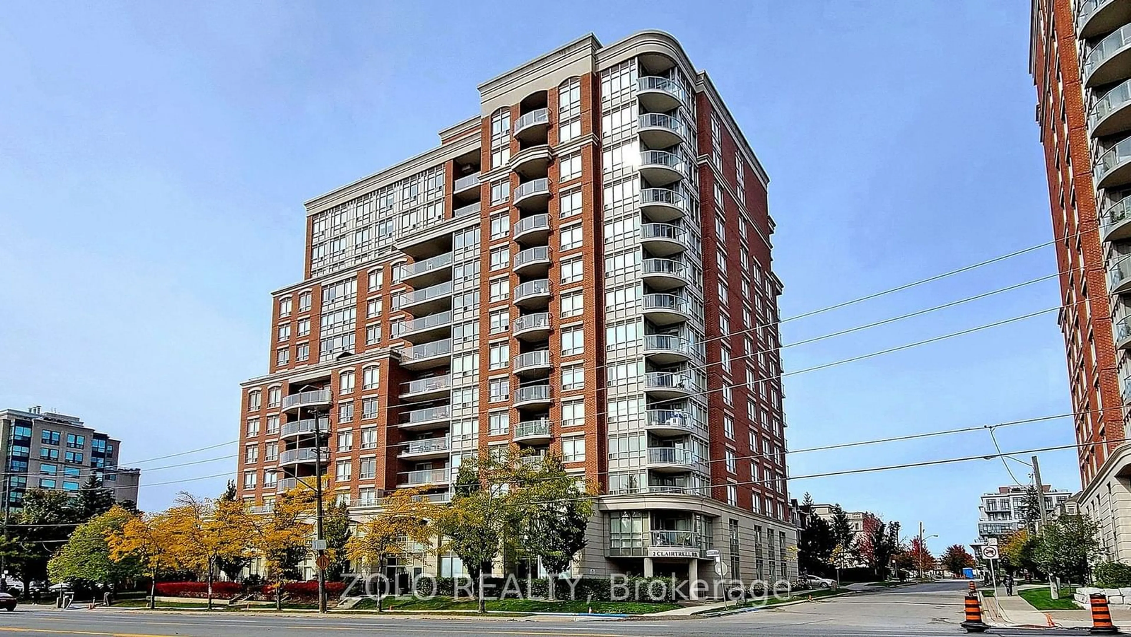 A pic from exterior of the house or condo, the front or back of building for 2 Clairtrell Rd #1109, Toronto Ontario M2N 7H5