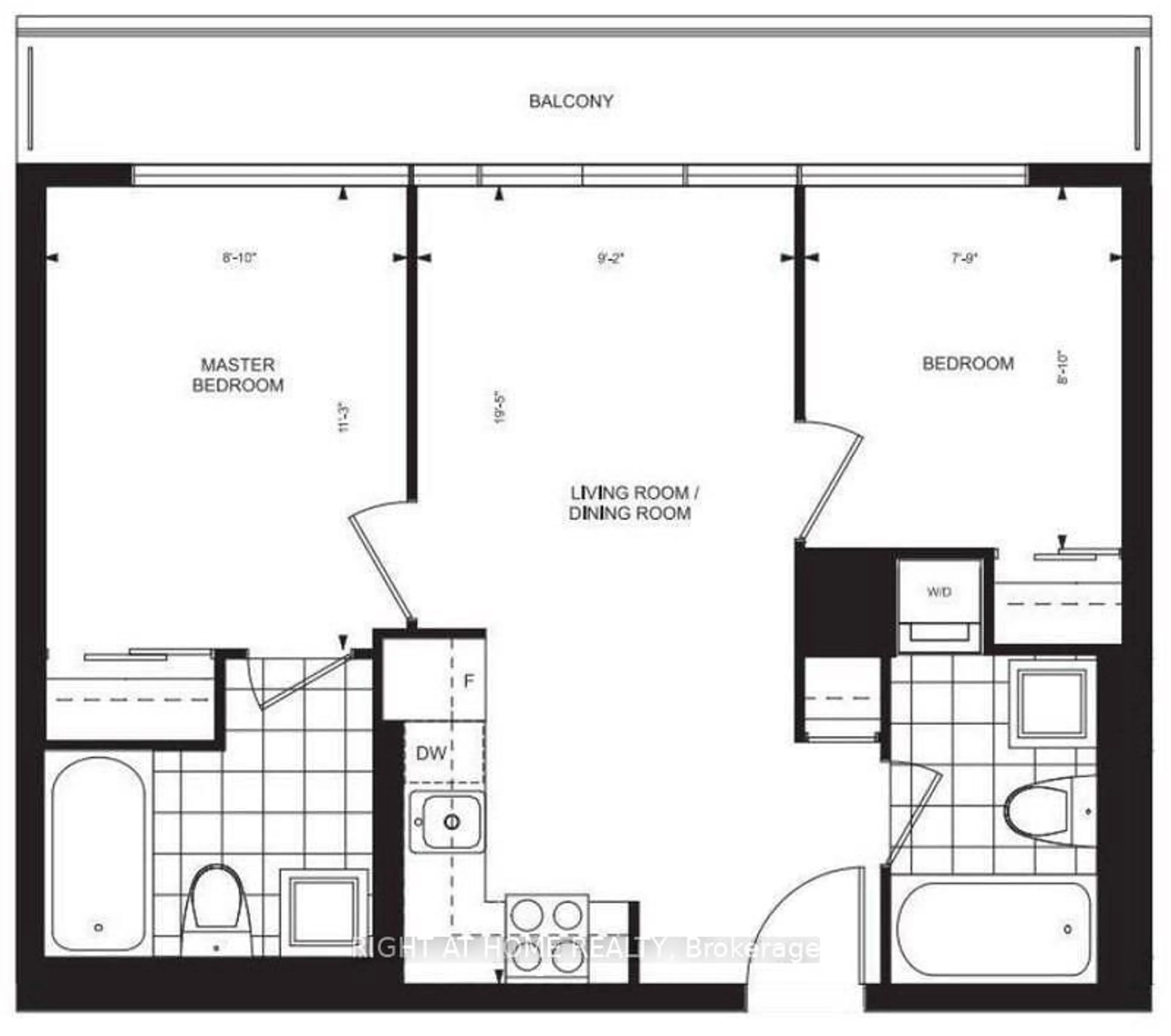 Floor plan for 36 Lisgar St #1010, Toronto Ontario M6J 0C7