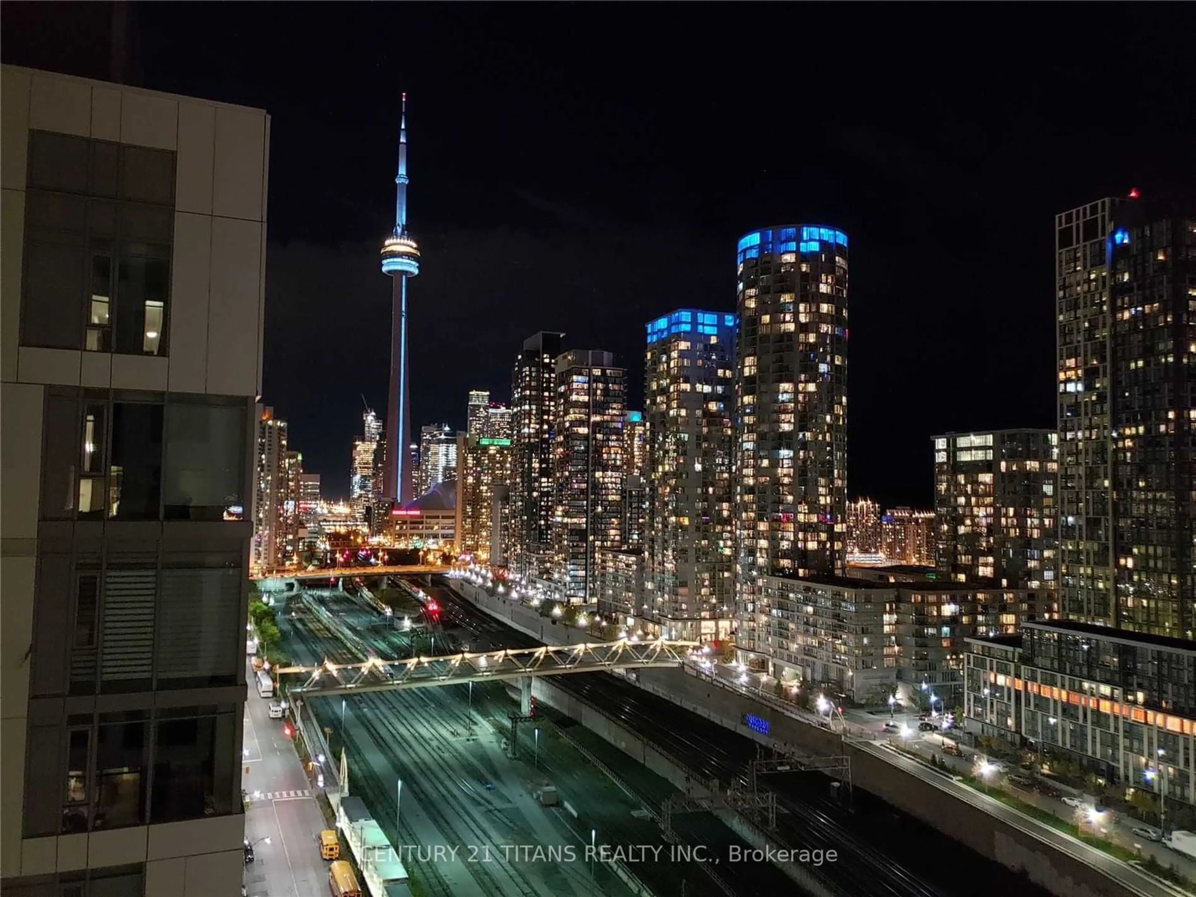 A pic from exterior of the house or condo, the view of city buildings for 27 Bathurst St #1702, Toronto Ontario M5V 2P1