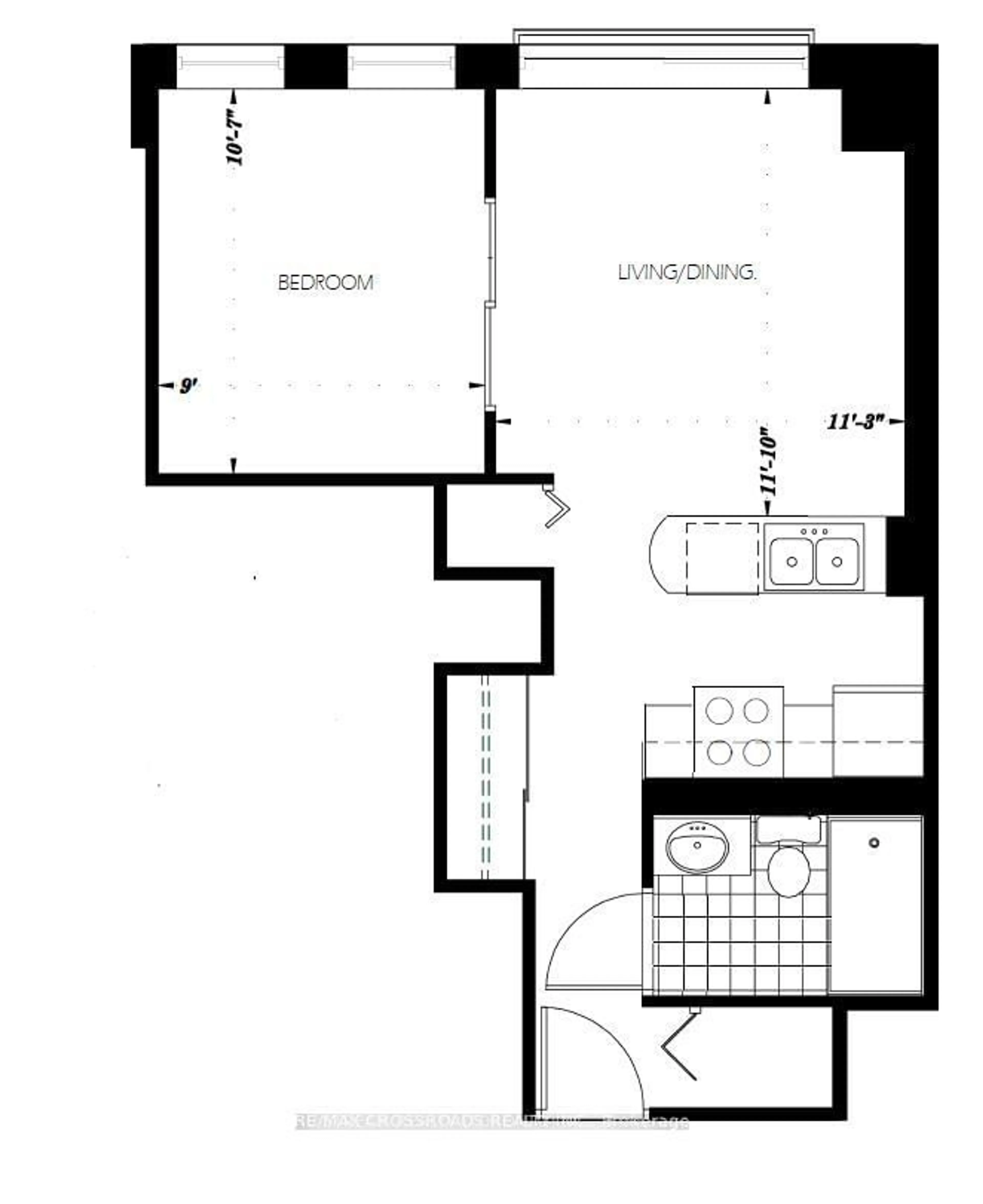 Floor plan for 15 MAPLEWOOD Ave #810, Toronto Ontario M6C 4B4