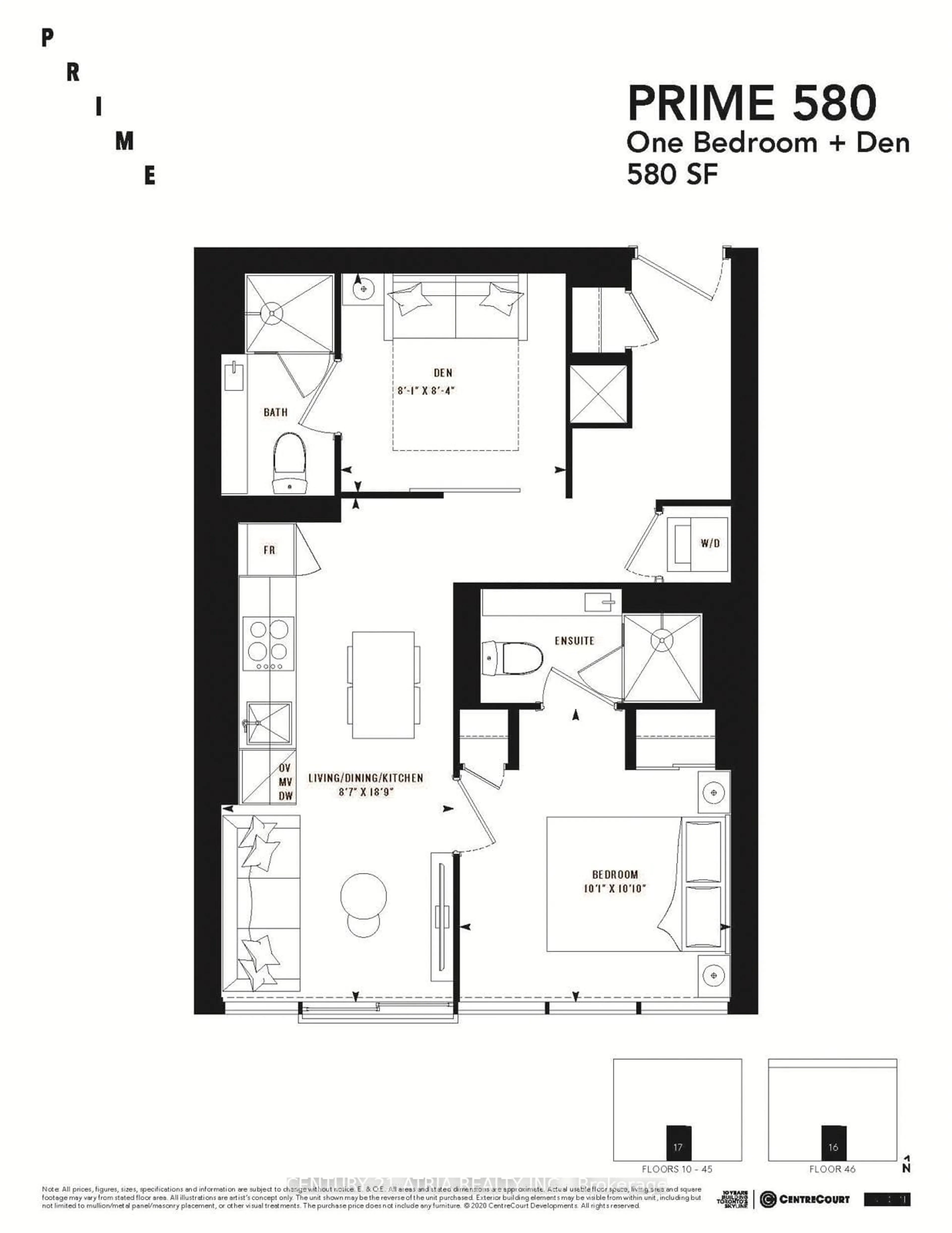 Floor plan for 319 Jarvis St #4617, Toronto Ontario M5B 0C8