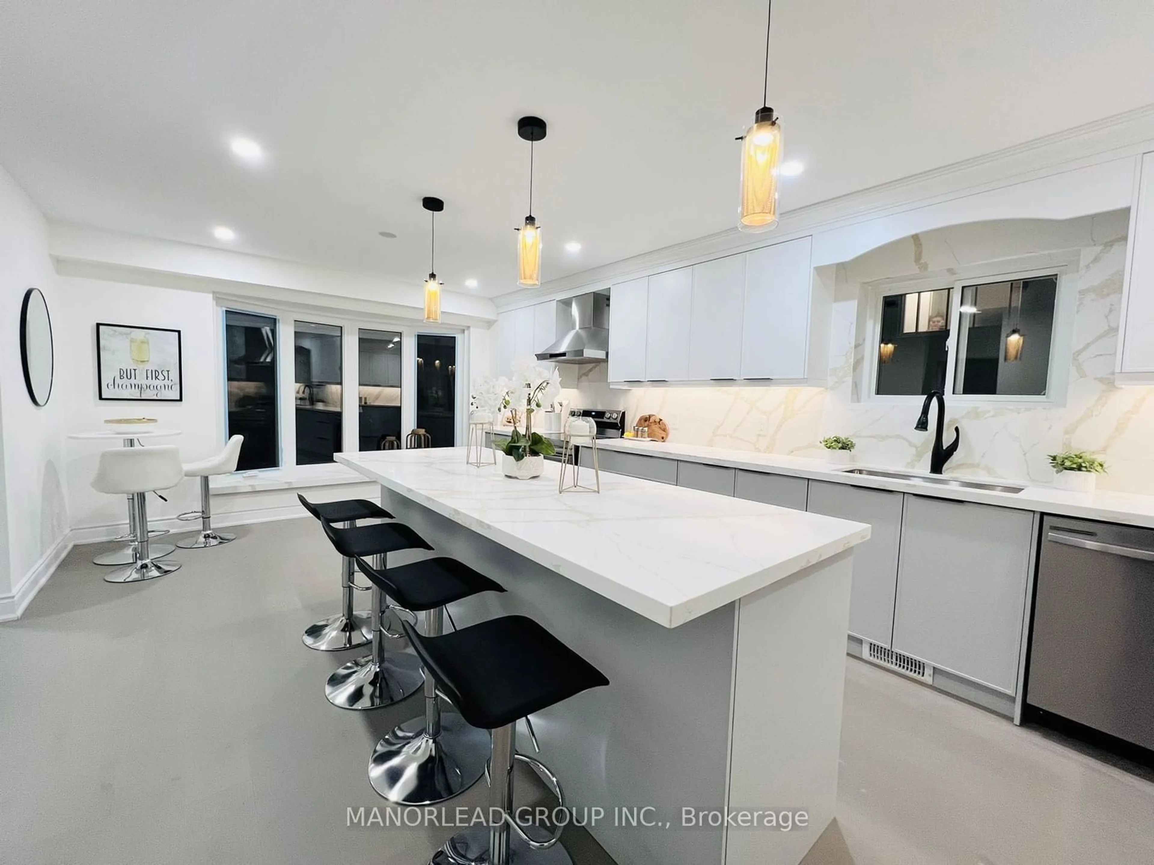 Contemporary kitchen, wood floors for 81 Kingslake Rd, Toronto Ontario M2J 3E6