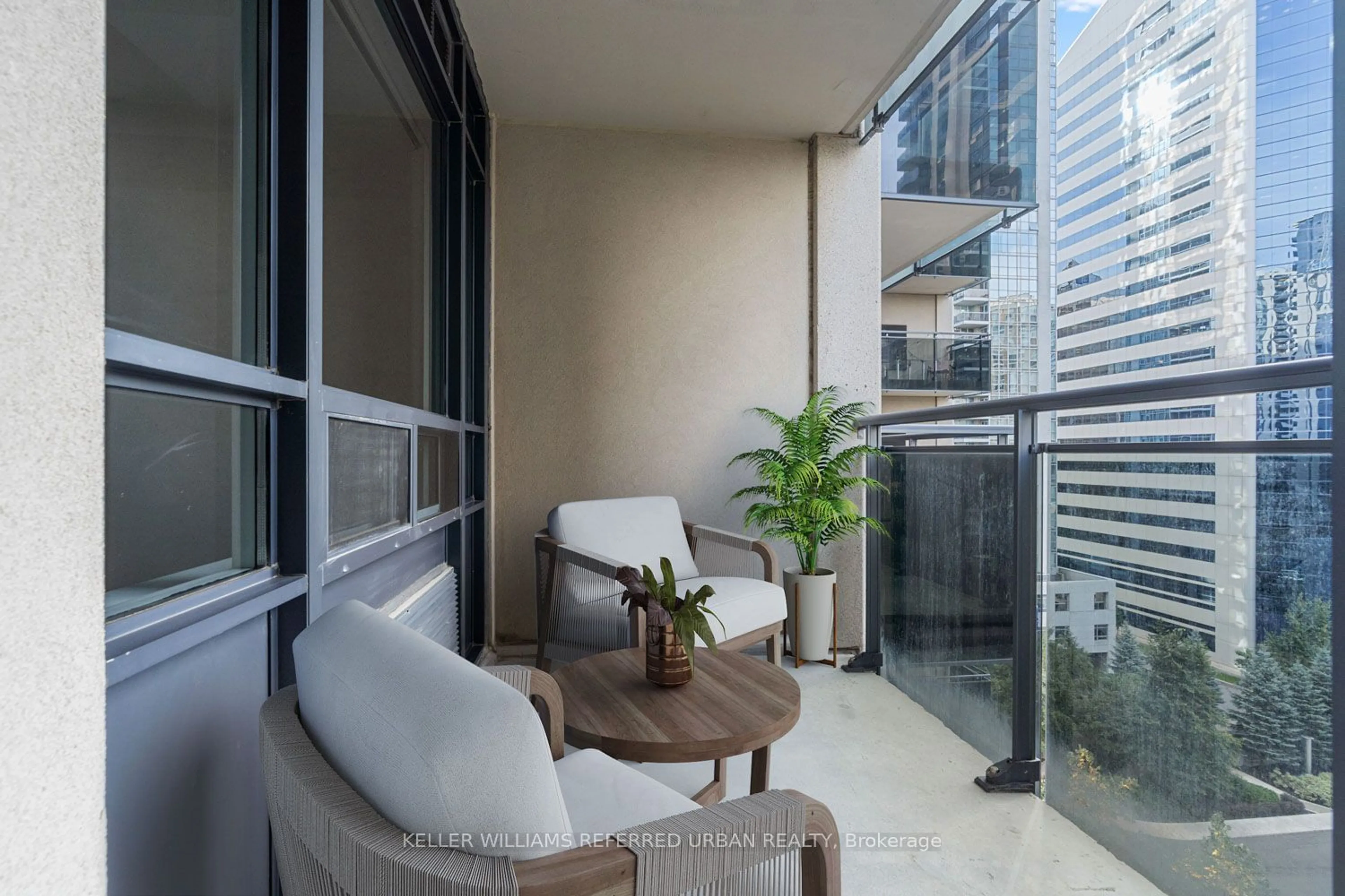 Balcony in the apartment for 155 Beecroft Rd #1002, Toronto Ontario M2N 7C6