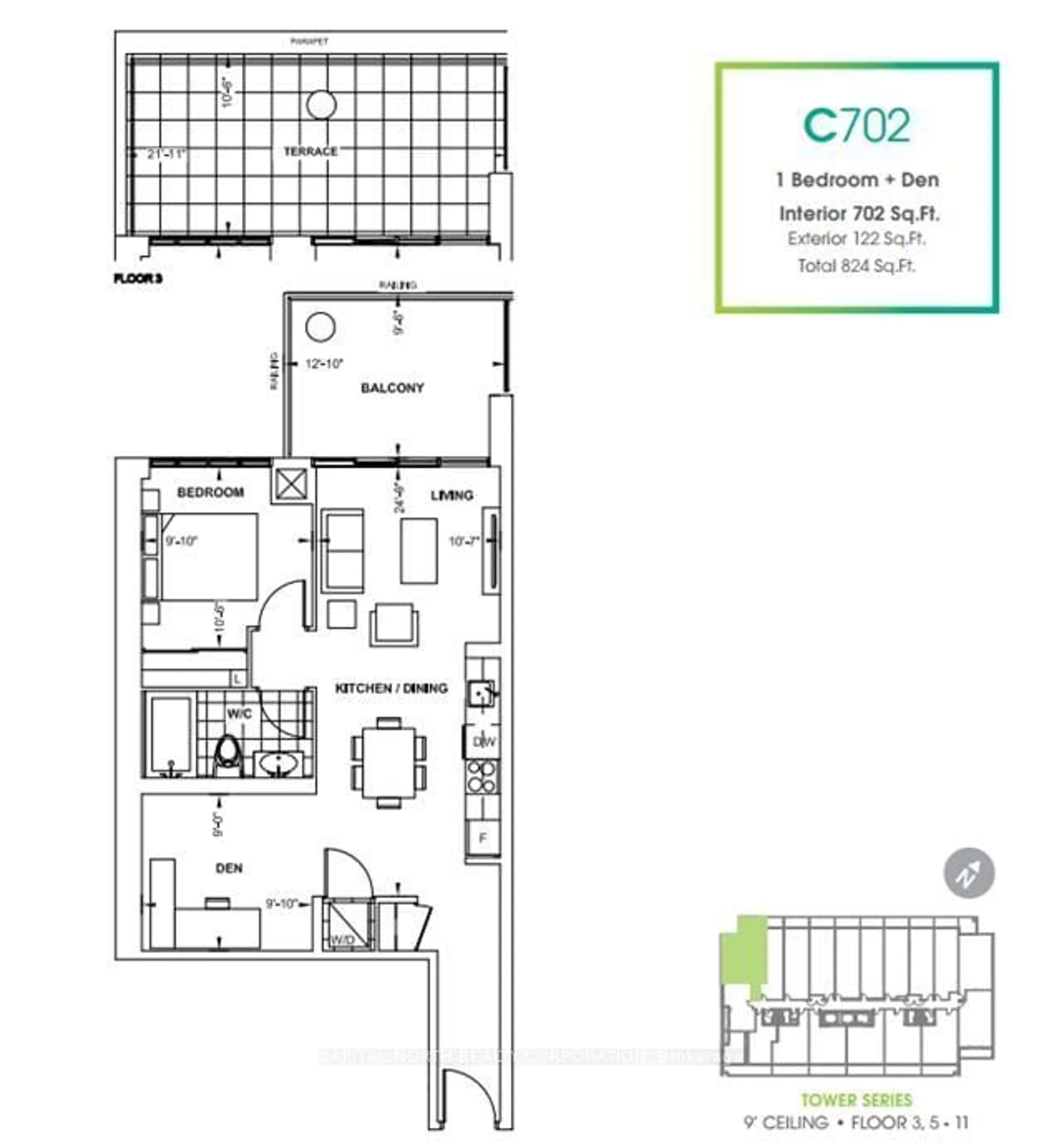 Floor plan for 330 Richmond St #1106, Toronto Ontario M5V 1X2