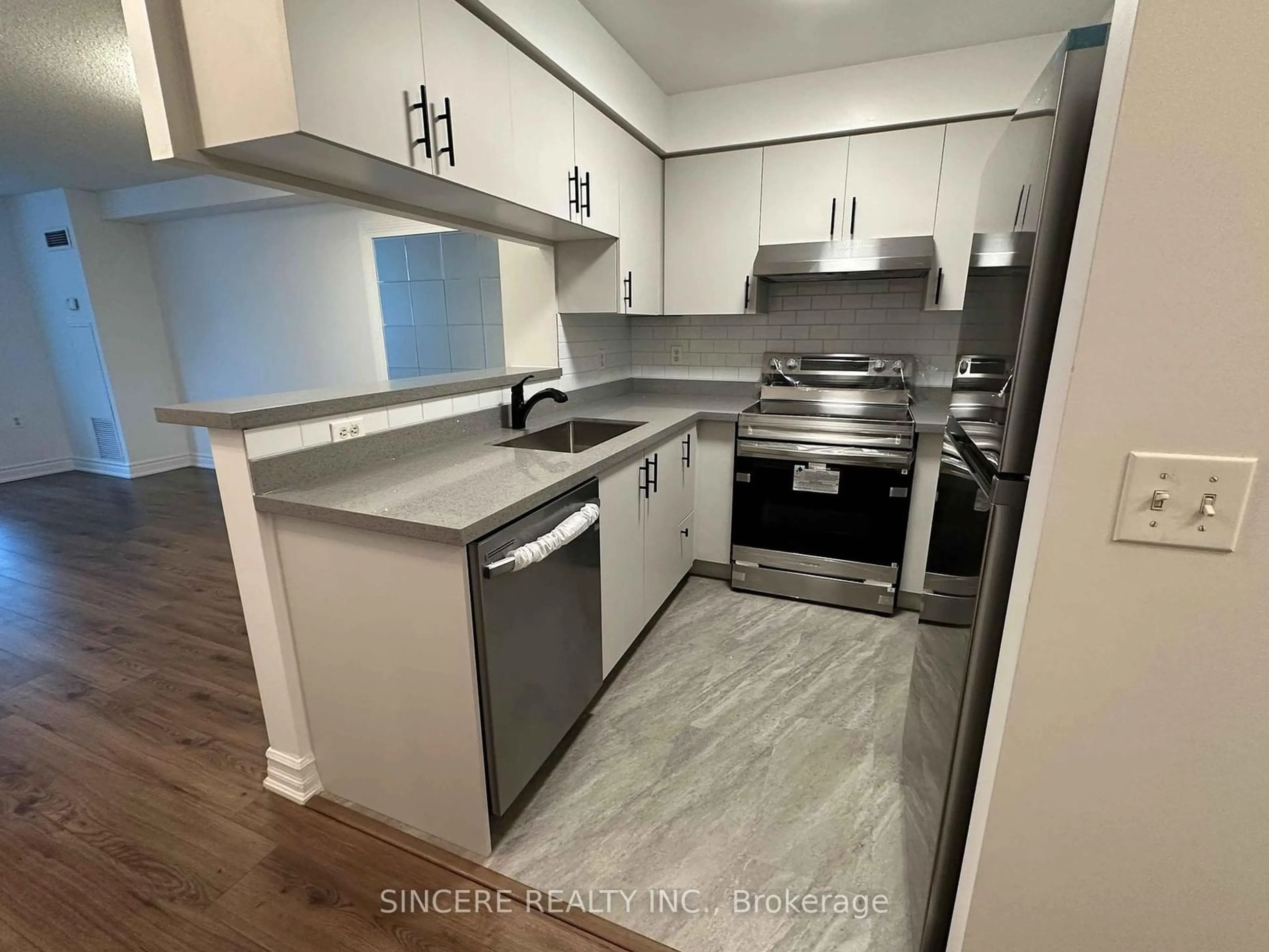 Standard kitchen, wood floors for 28 Olive Ave #303, Toronto Ontario M2N 7E6