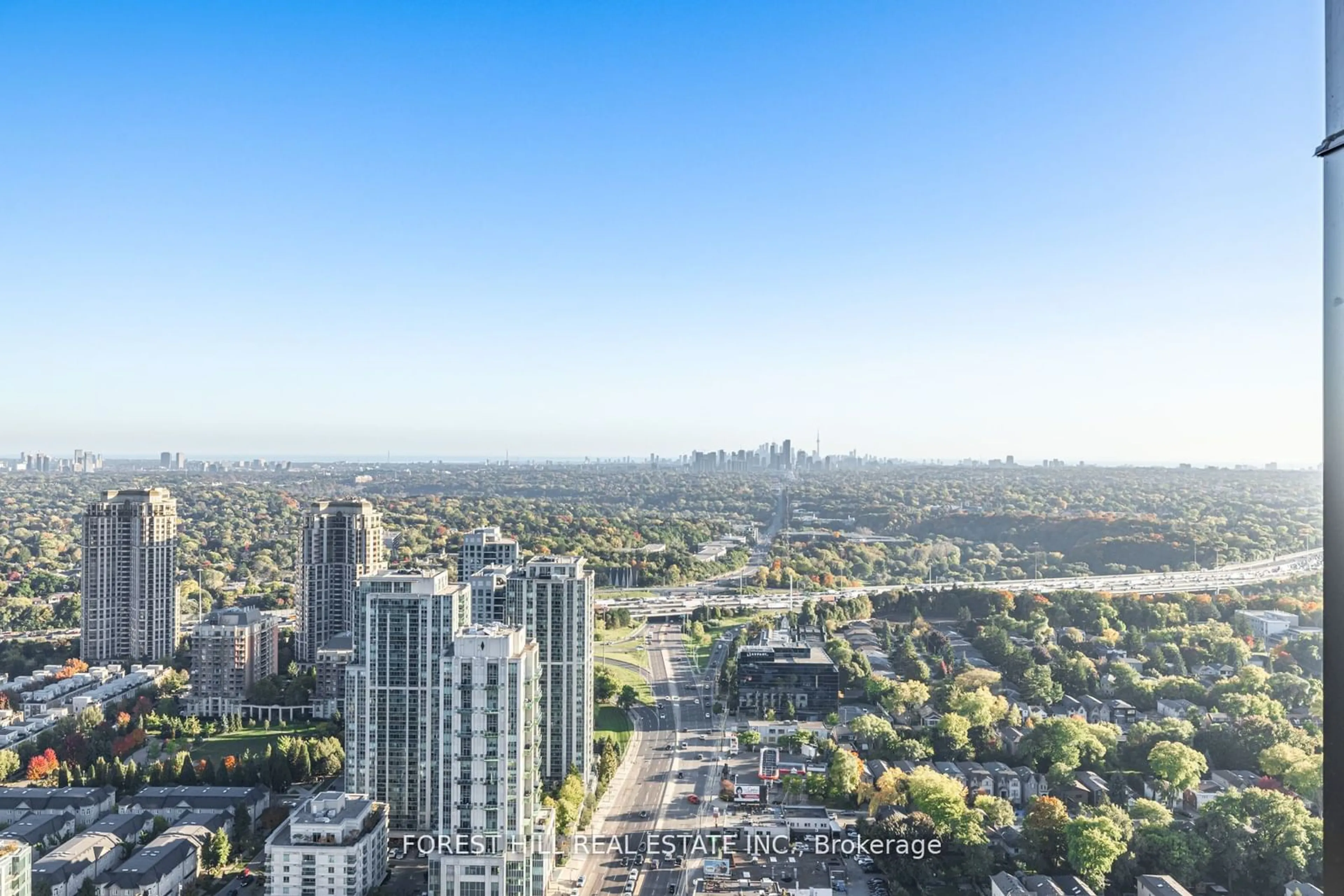 A pic from outside/outdoor area/front of a property/back of a property/a pic from drone, city buildings view from balcony for 9 Bogert Ave #3902, Toronto Ontario M2N 0H3