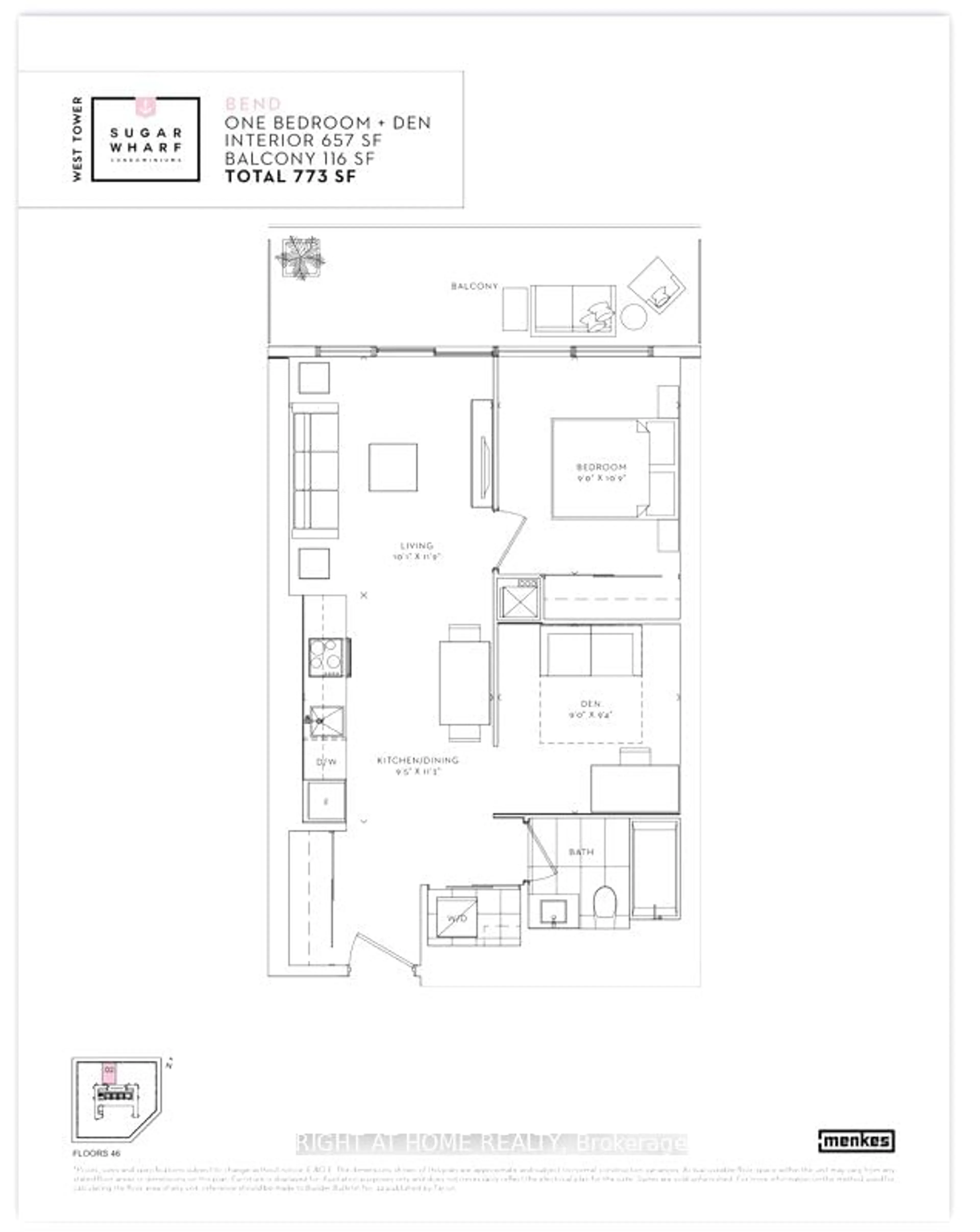 Floor plan for 55 cooper St #4002, Toronto Ontario M5E 0G1