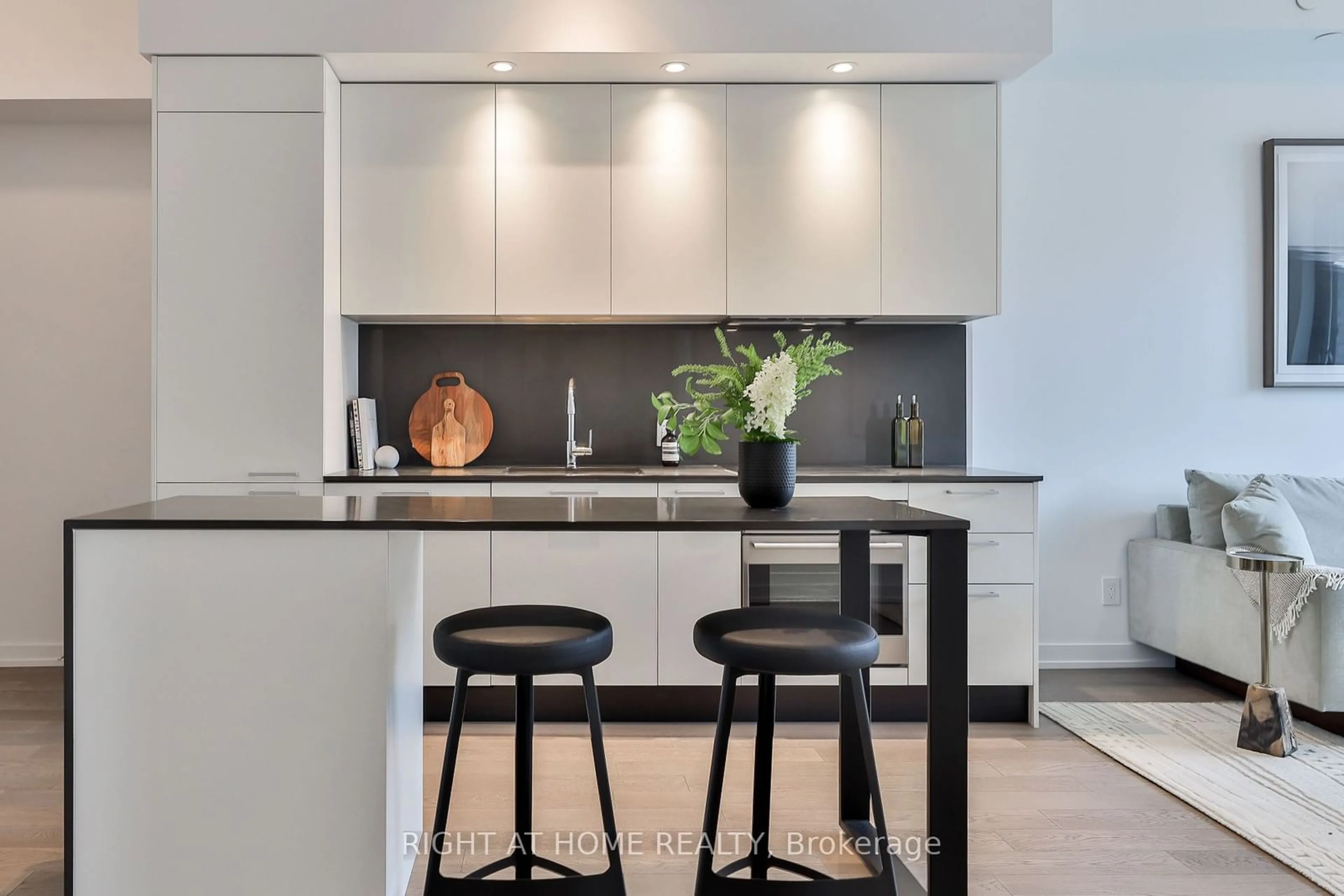 Contemporary kitchen, wood floors for 200 Sudbury St #211, Toronto Ontario M6J 0H1