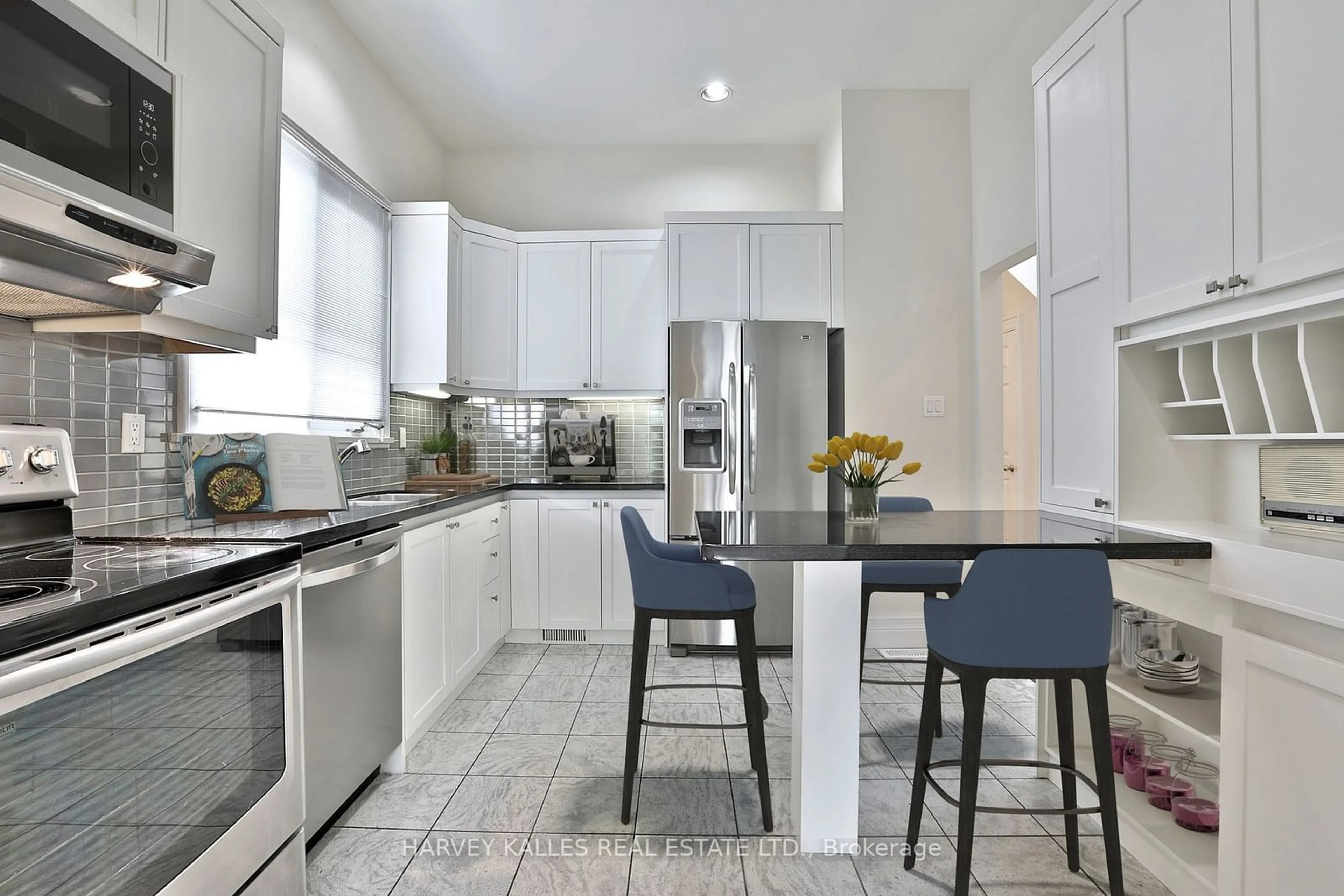 Contemporary kitchen, ceramic floors, cottage for 351 Deloraine Ave, Toronto Ontario M5M 2B7