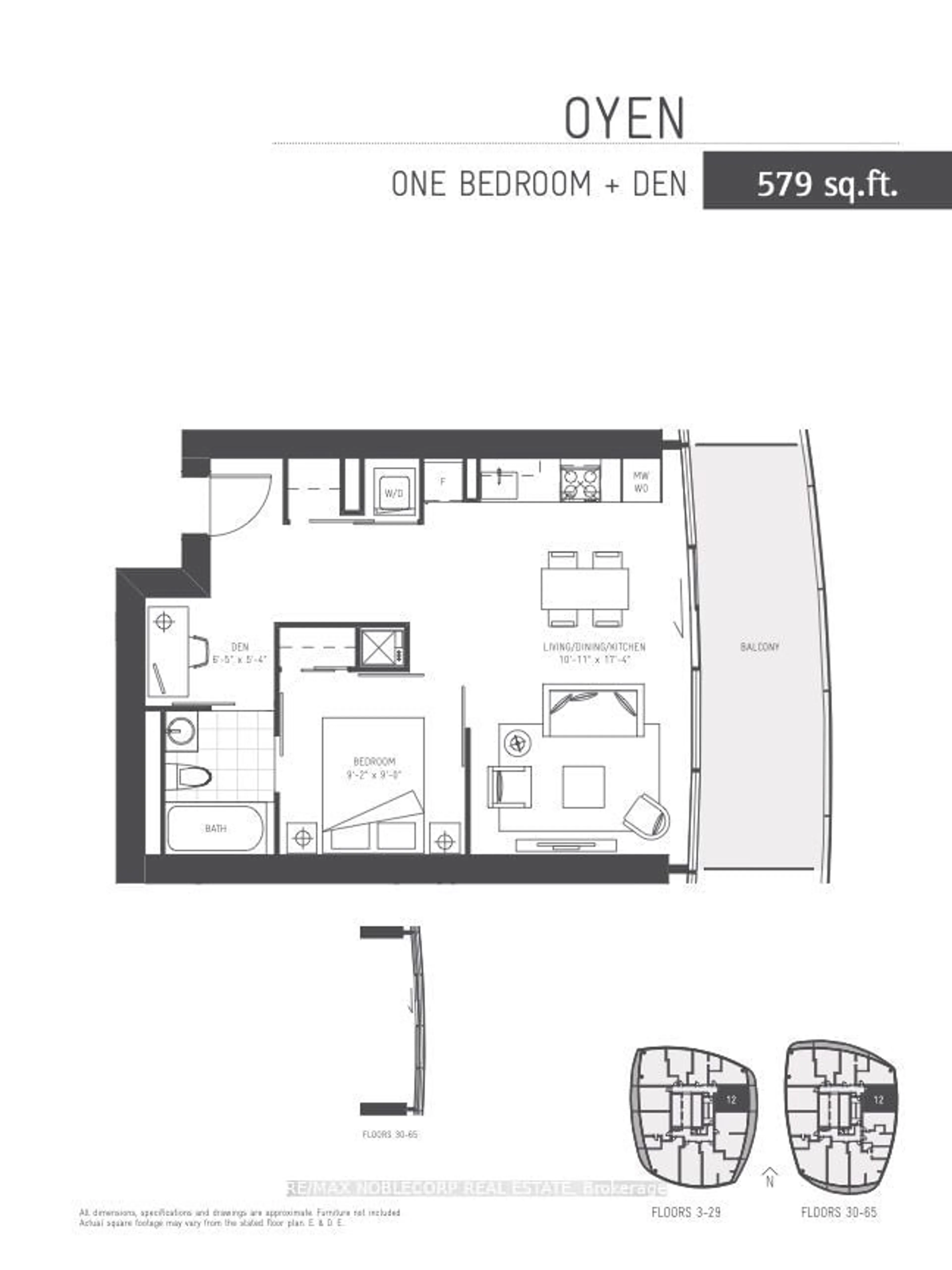 Floor plan for 14 York St #1112, Toronto Ontario M5J 0B1