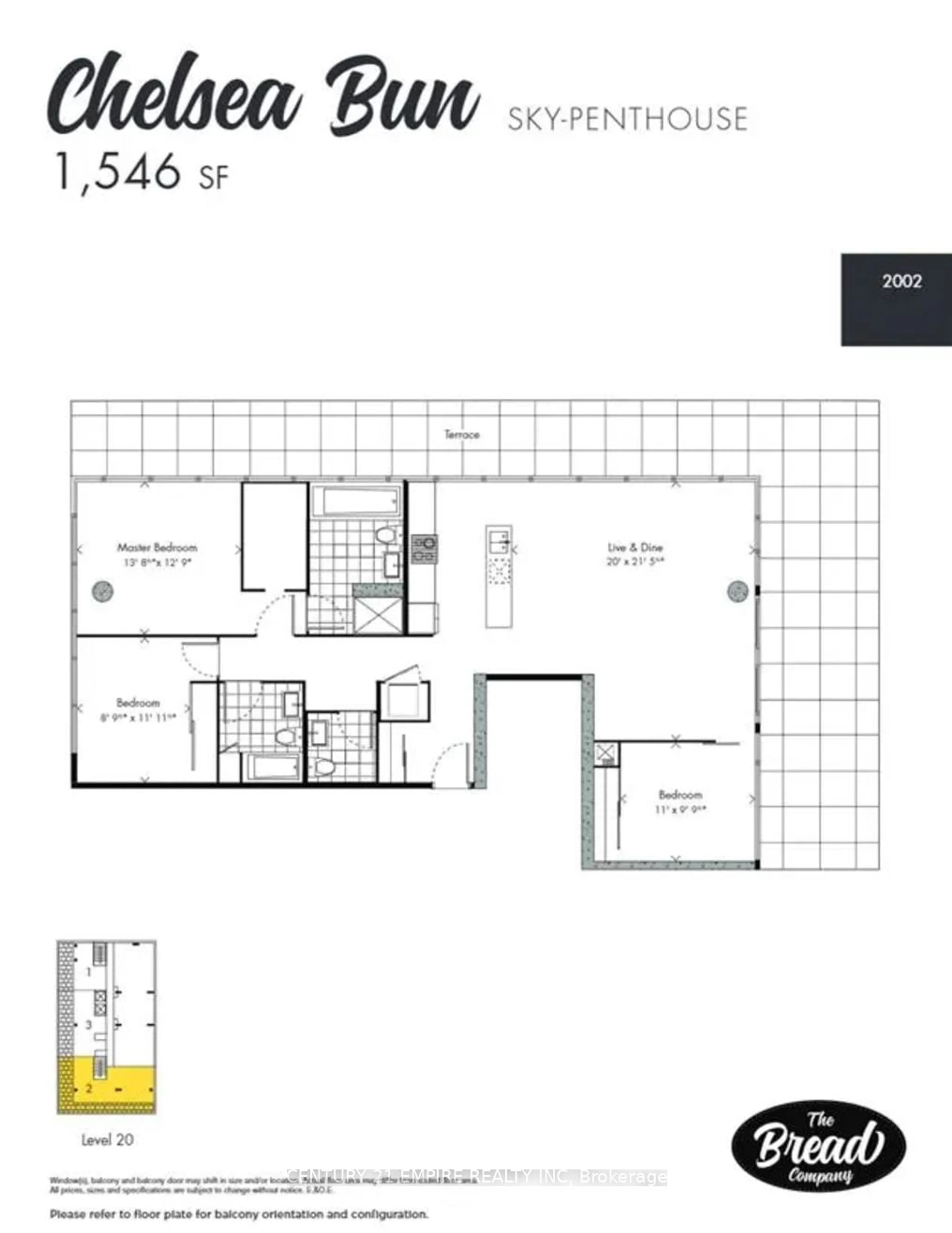 Floor plan for 195 McCaul St #2002, Toronto Ontario M5A 0S8