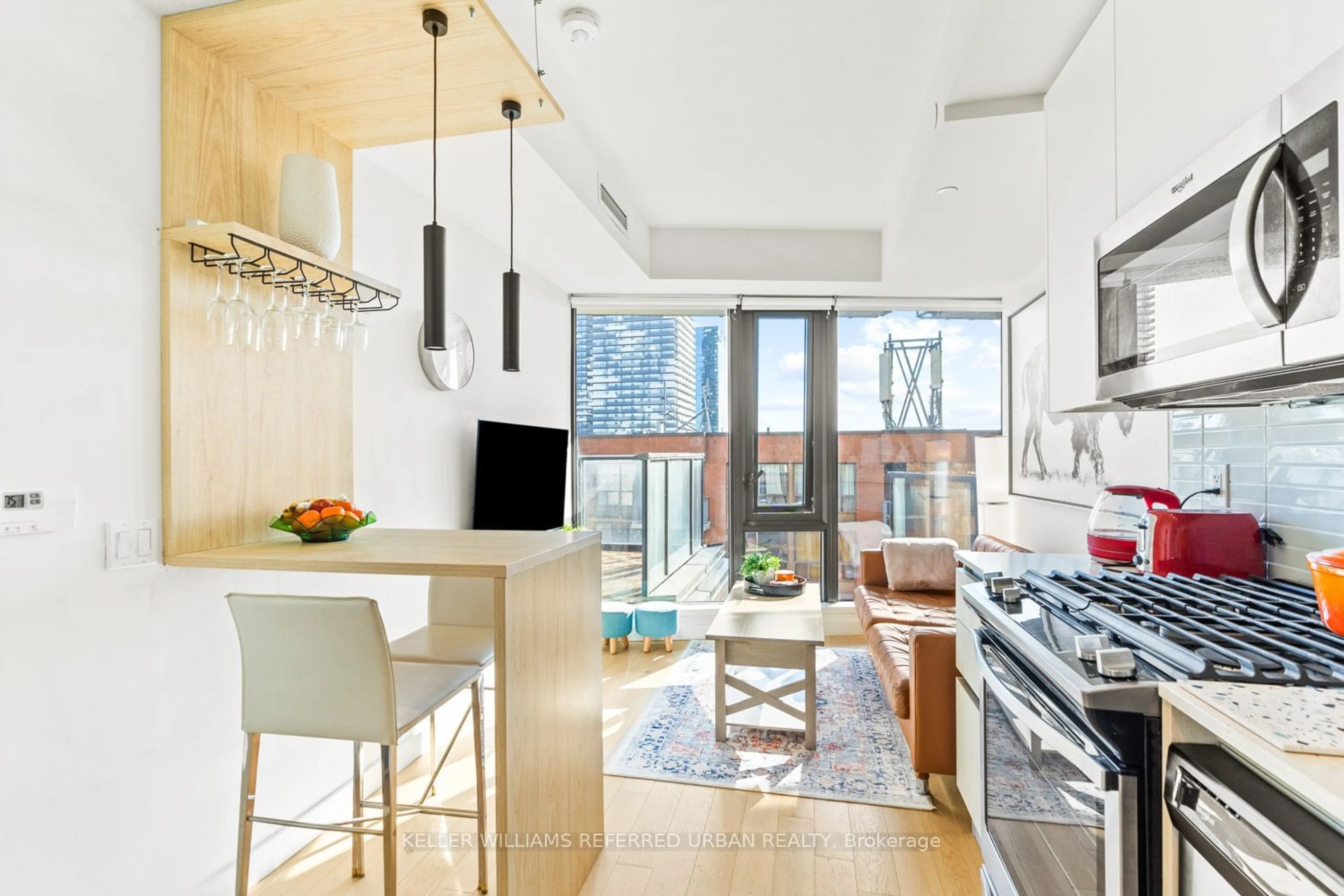 Contemporary kitchen, wood floors, cottage for 2A Church St #1203, Toronto Ontario M5E 0E1