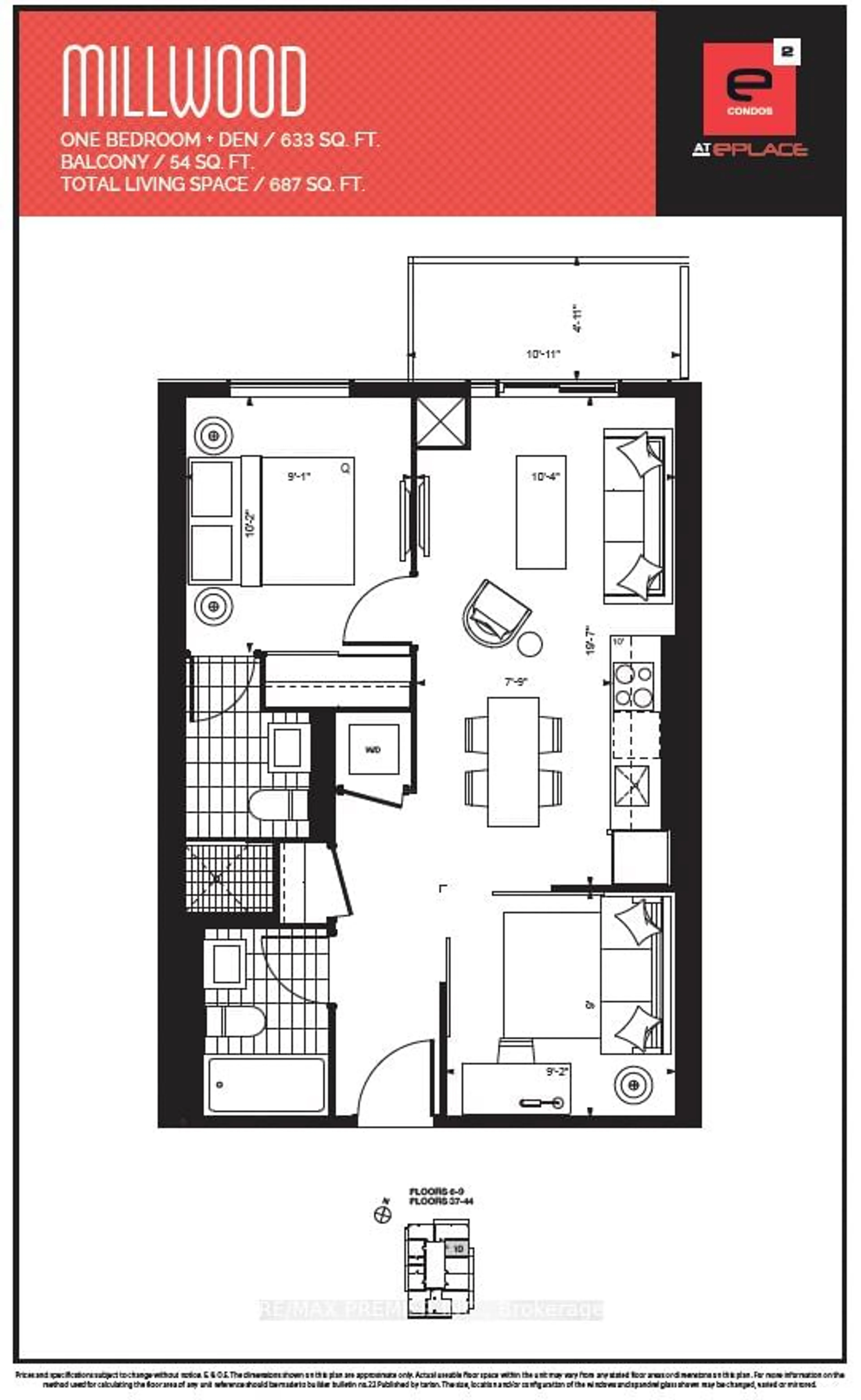 Floor plan for 39 Roehampton Ave #3010, Toronto Ontario M4P 1P9