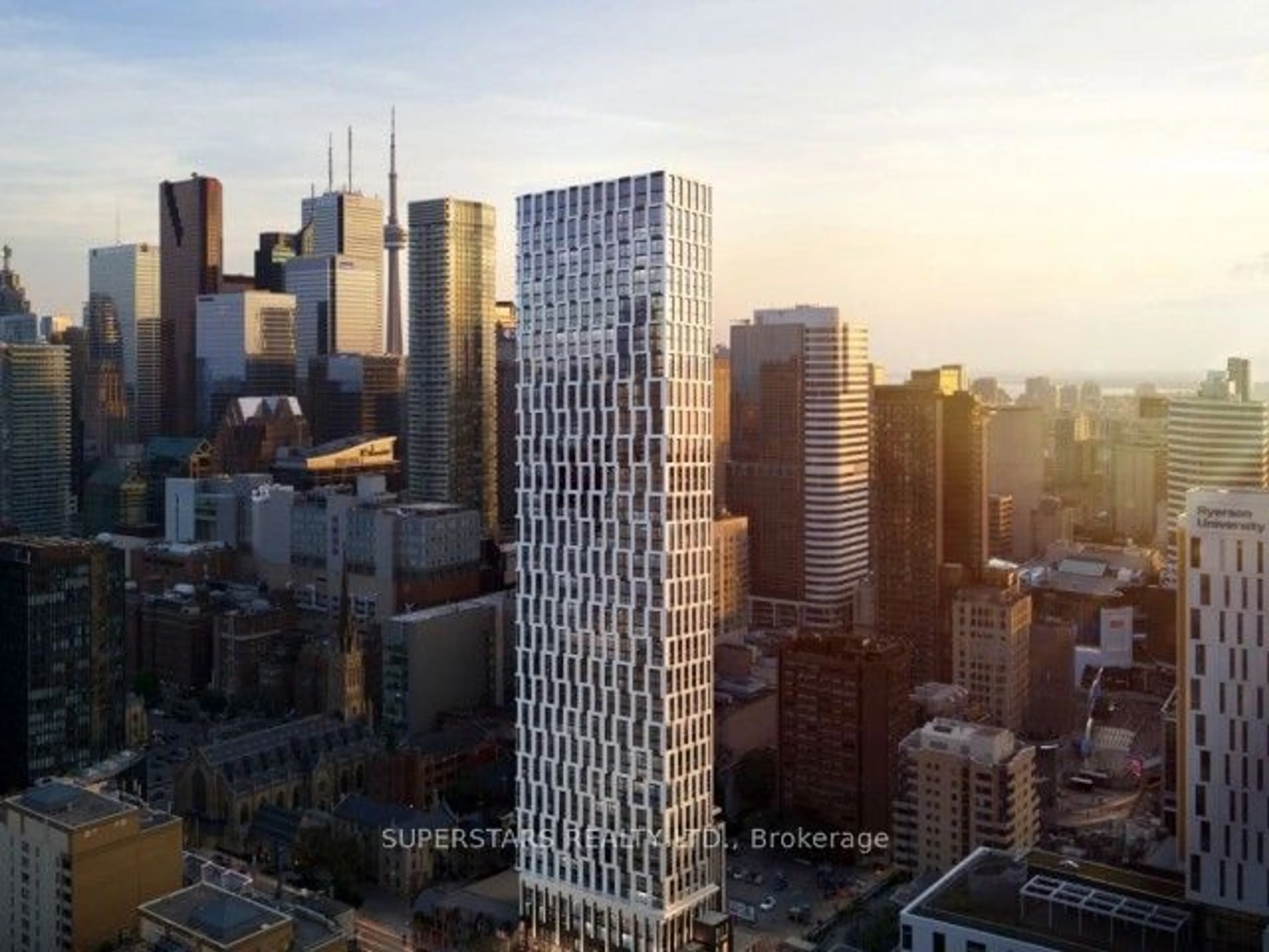 A pic from exterior of the house or condo, the view of city buildings for 252 Church St #3209, Toronto Ontario M5B 1Z2