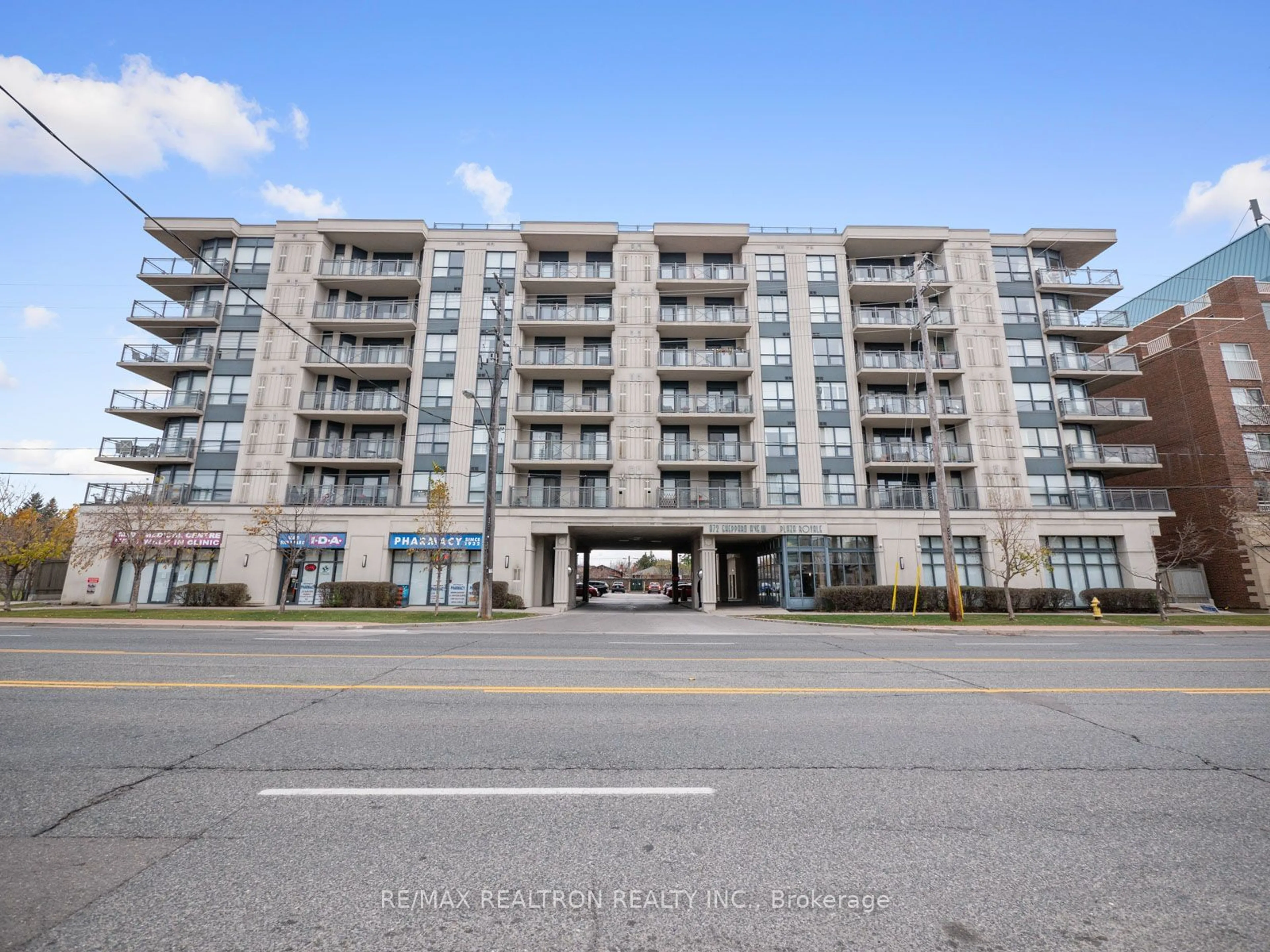 A pic from exterior of the house or condo, the front or back of building for 872 Sheppard Ave #106, Toronto Ontario M3H 2T5