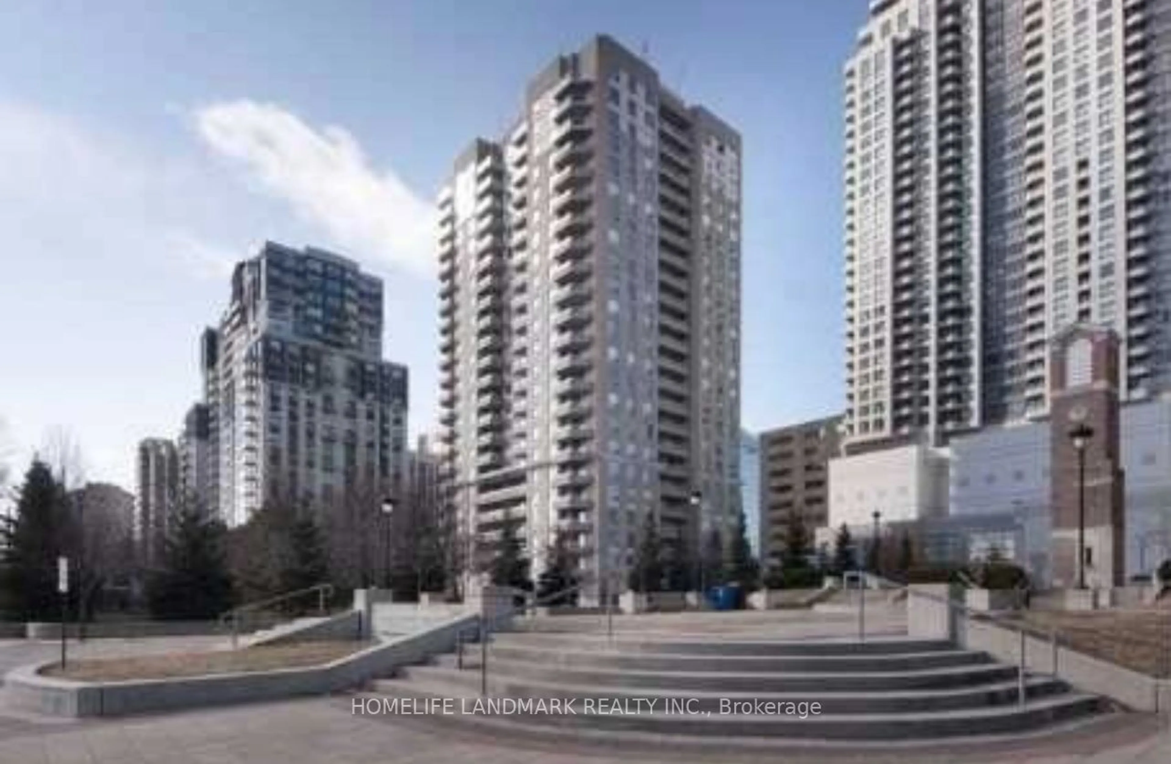 A pic from exterior of the house or condo, the view of city buildings for 18 Hillcrest Ave #Ph110, Toronto Ontario M2N 6T5