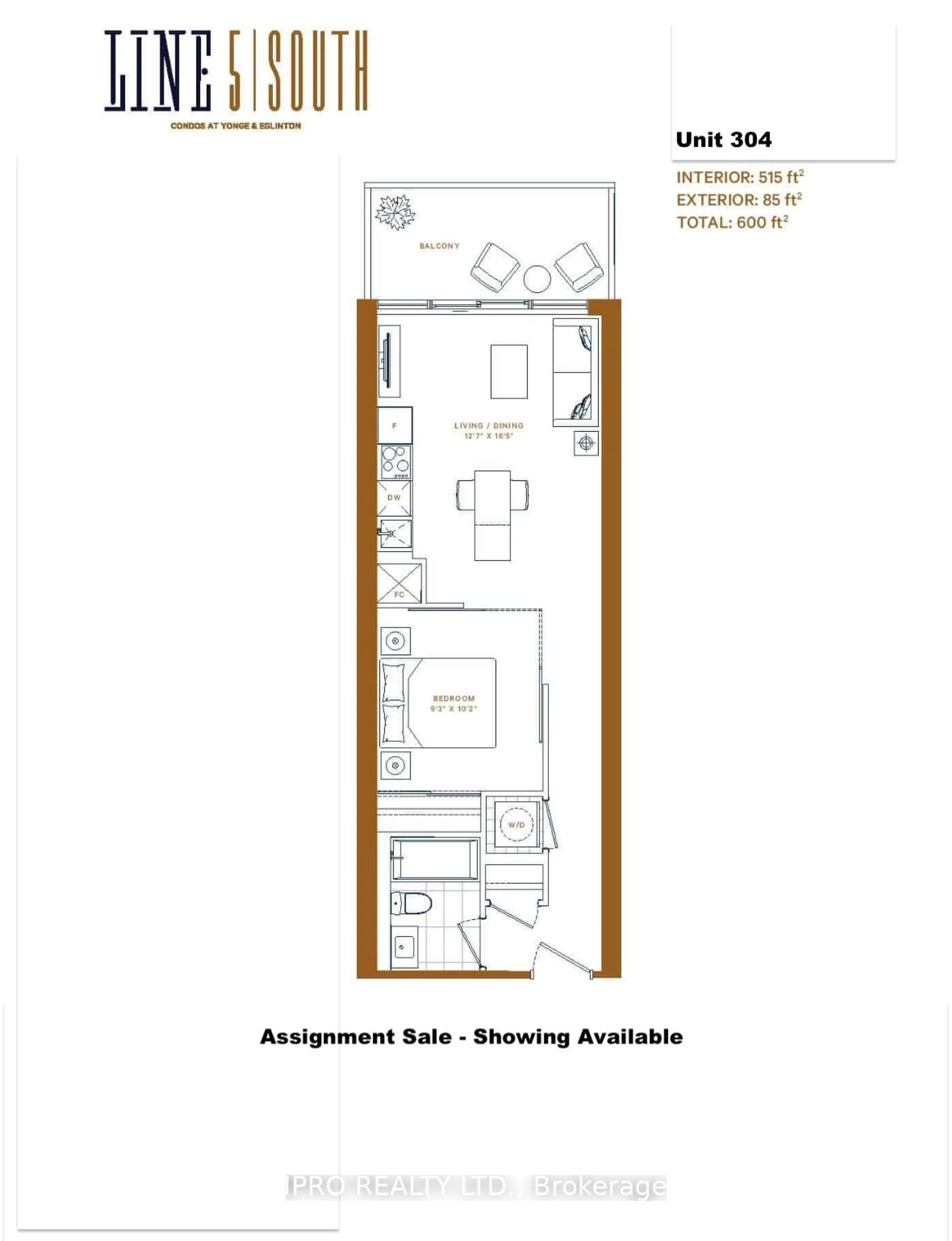 Floor plan for 117 Broadway Ave #304, Toronto Ontario M4P 1V3