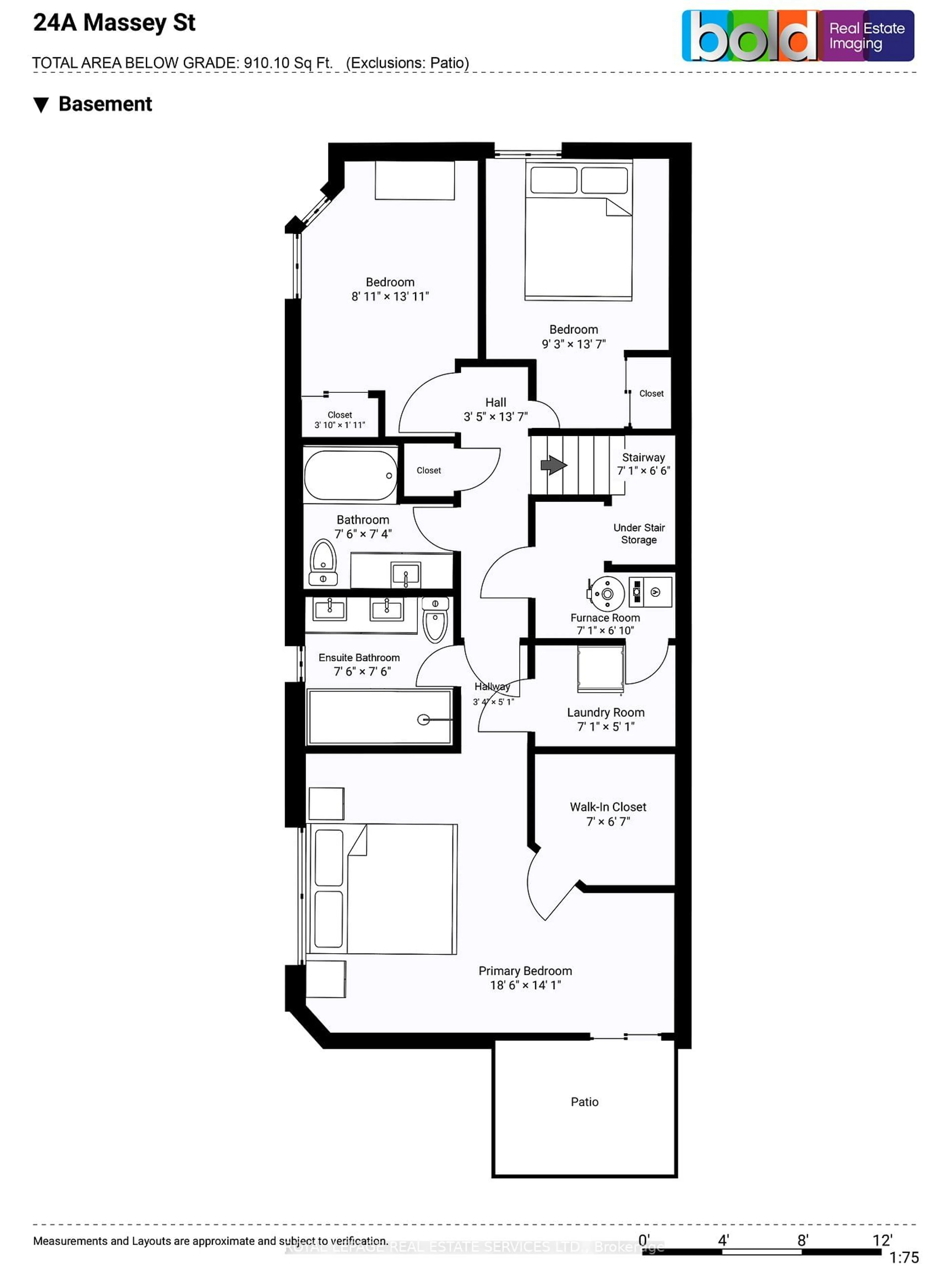 Floor plan for 24A Massey St, Toronto Ontario M6J 3T7