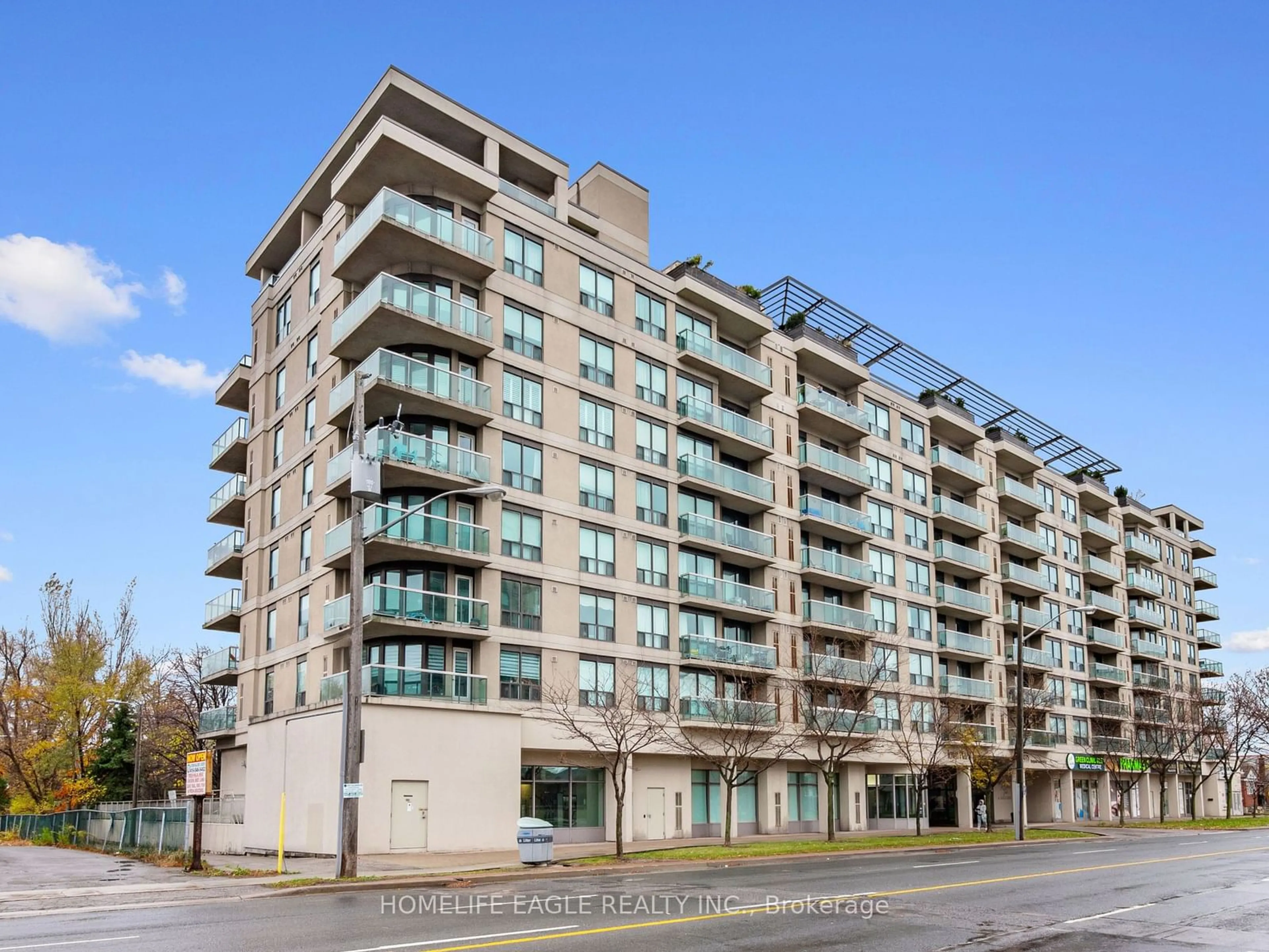 A pic from exterior of the house or condo, the front or back of building for 935 Sheppard Ave #610, Toronto Ontario M3H 2T7