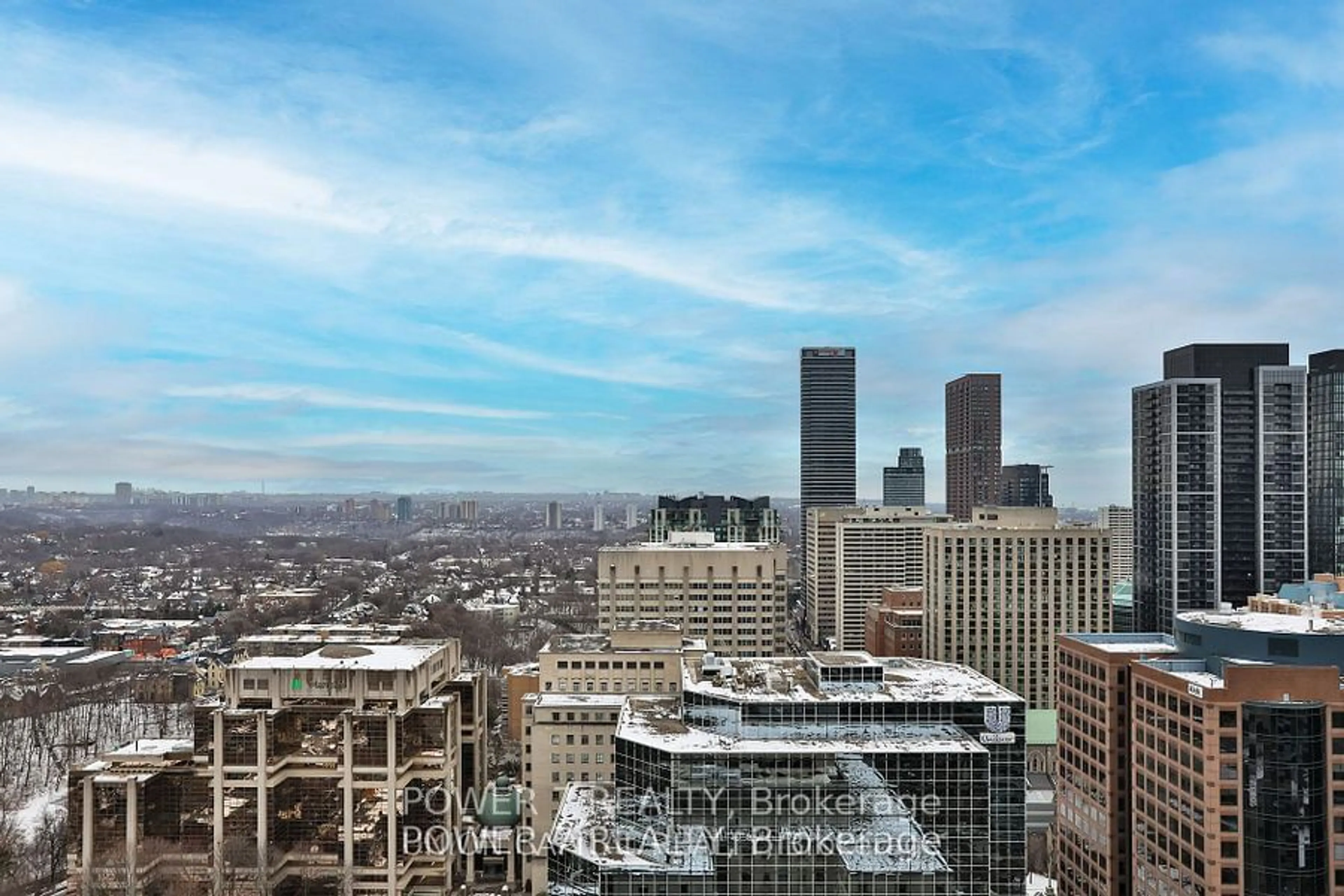 A pic from exterior of the house or condo, the view of city buildings for 8 Park Rd #3303, Toronto Ontario M4W 3S5