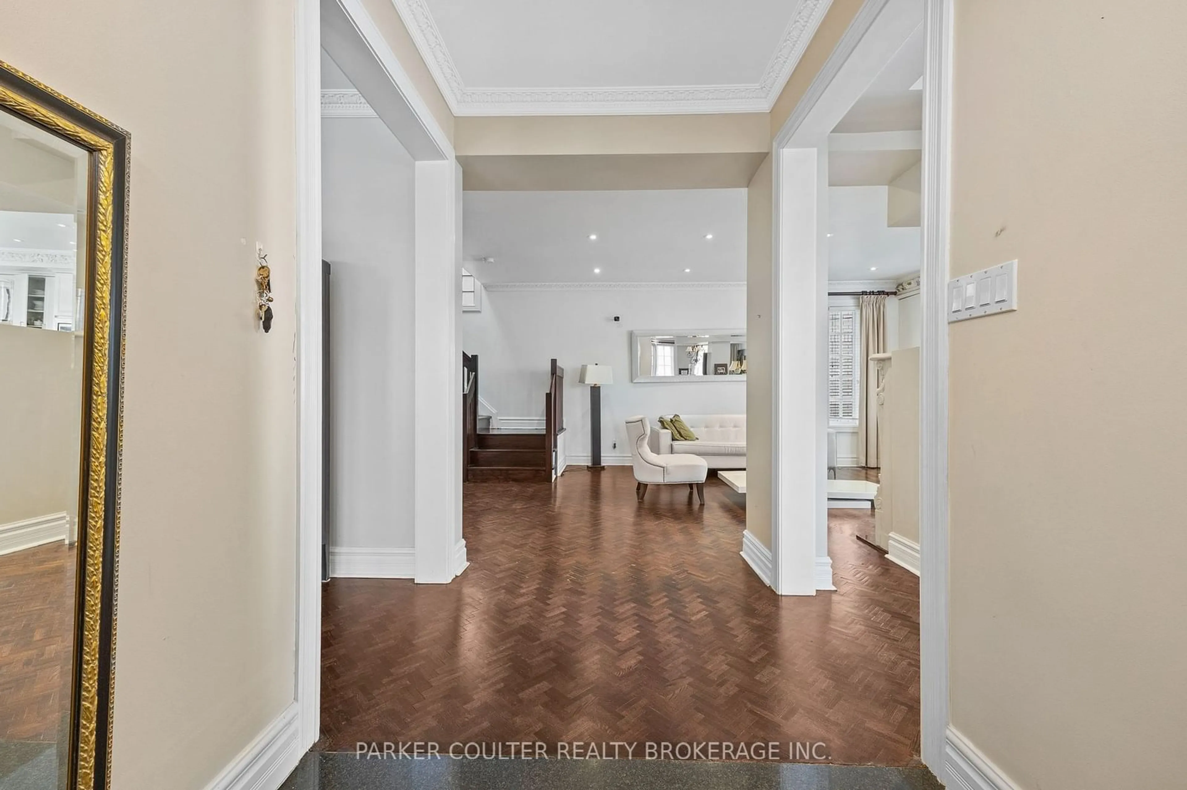 Indoor entryway, wood floors for 149 Glen Park Ave, Toronto Ontario M6B 2C6