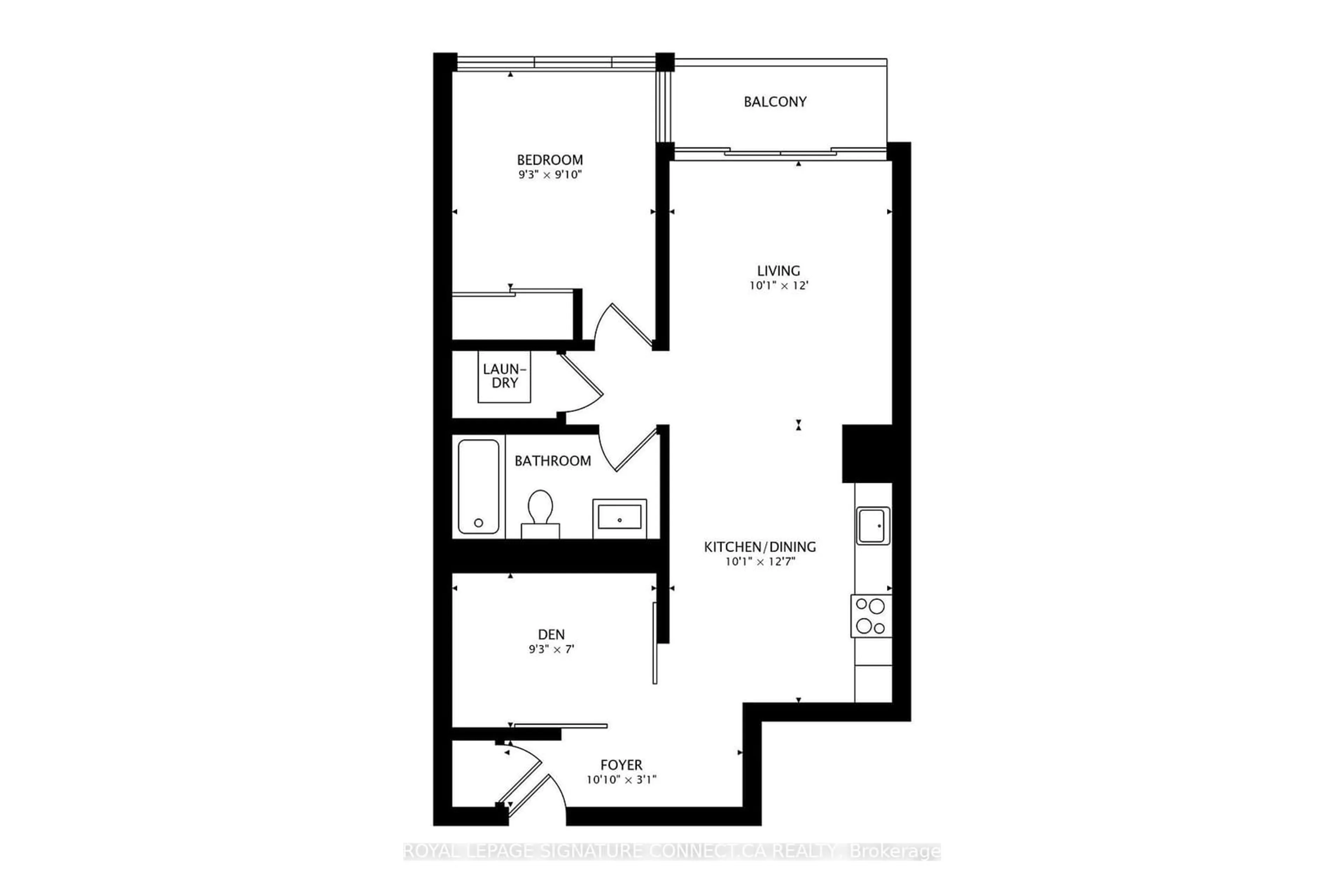 Floor plan for 8 Dovercourt Rd #802, Toronto Ontario M6J 0B6