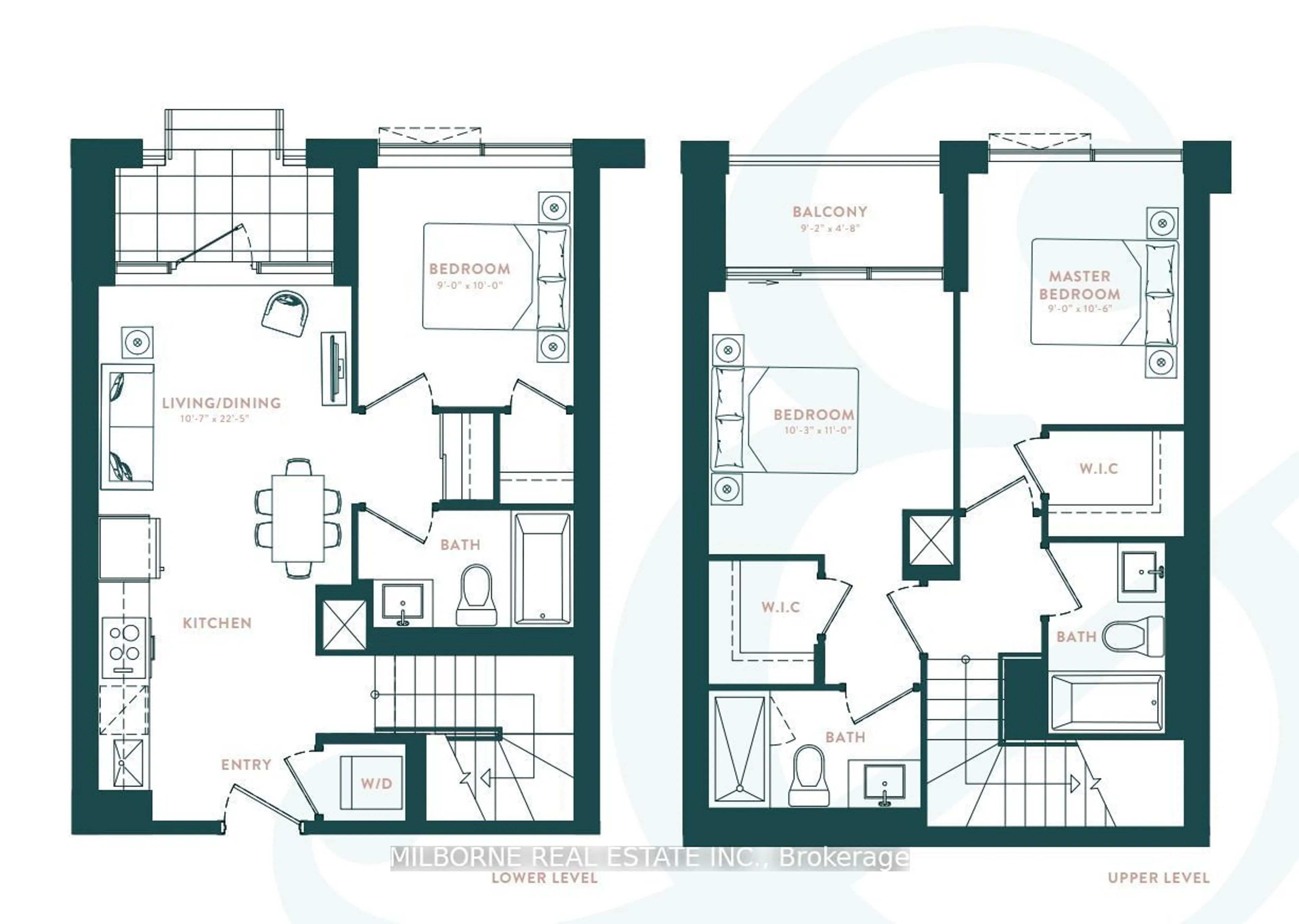 Floor plan for 5 Defries St #TH07, Toronto Ontario M5A 0W7