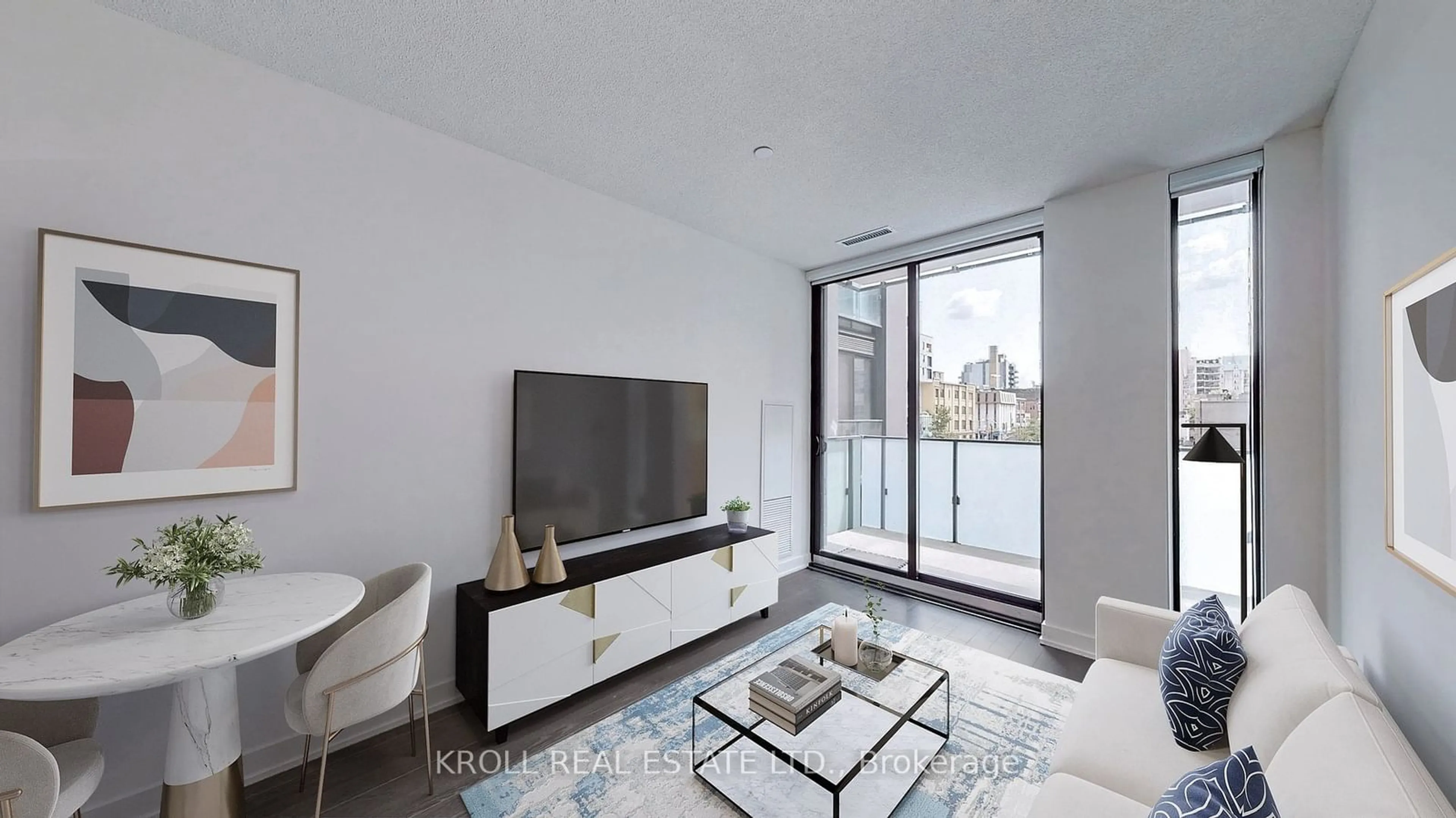 Living room, wood floors for 25 Richmond St #201, Toronto Ontario M5C 0A6