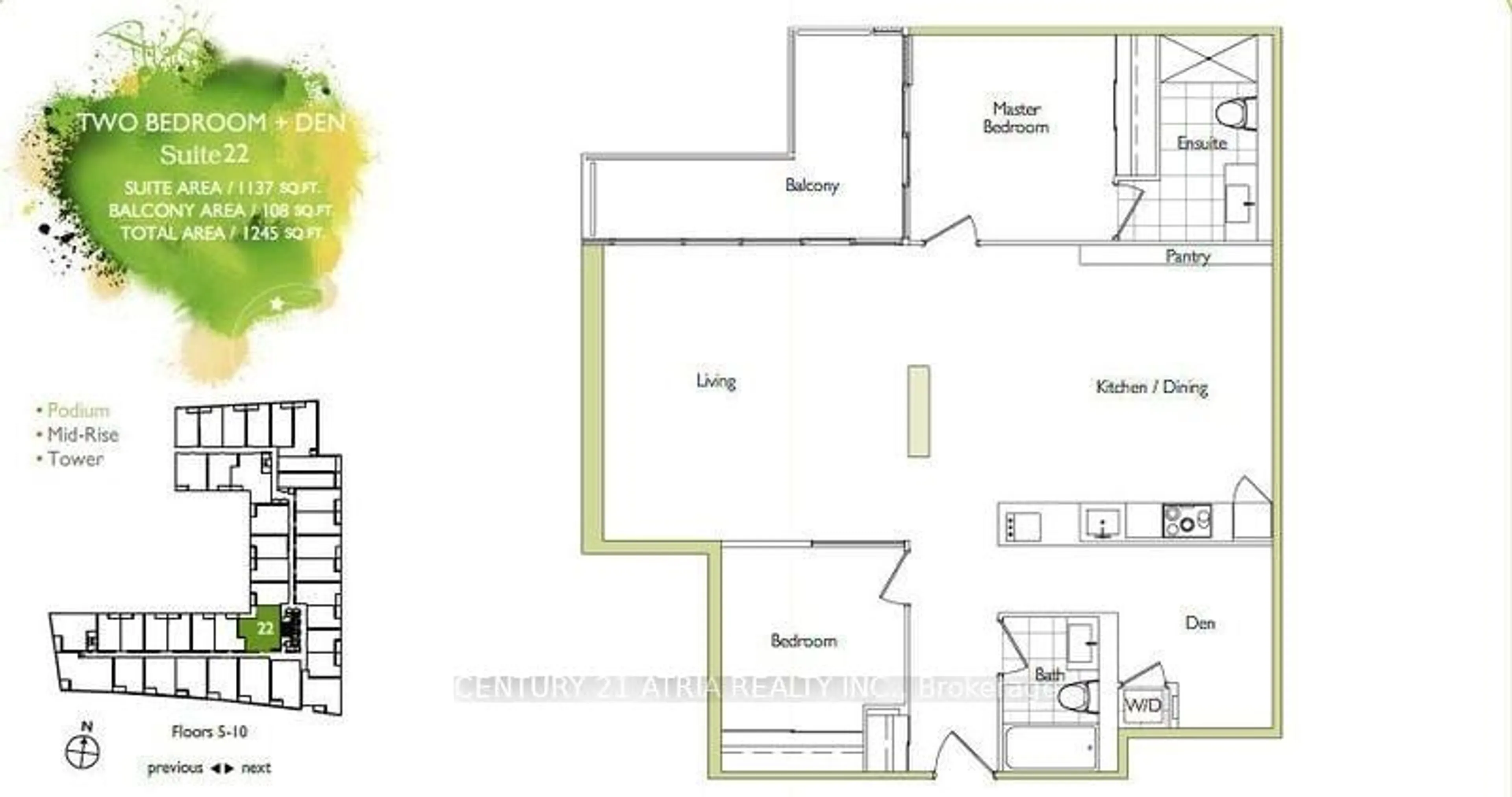 Floor plan for 10 Capreol Crt #922, Toronto Ontario M5V 4B3