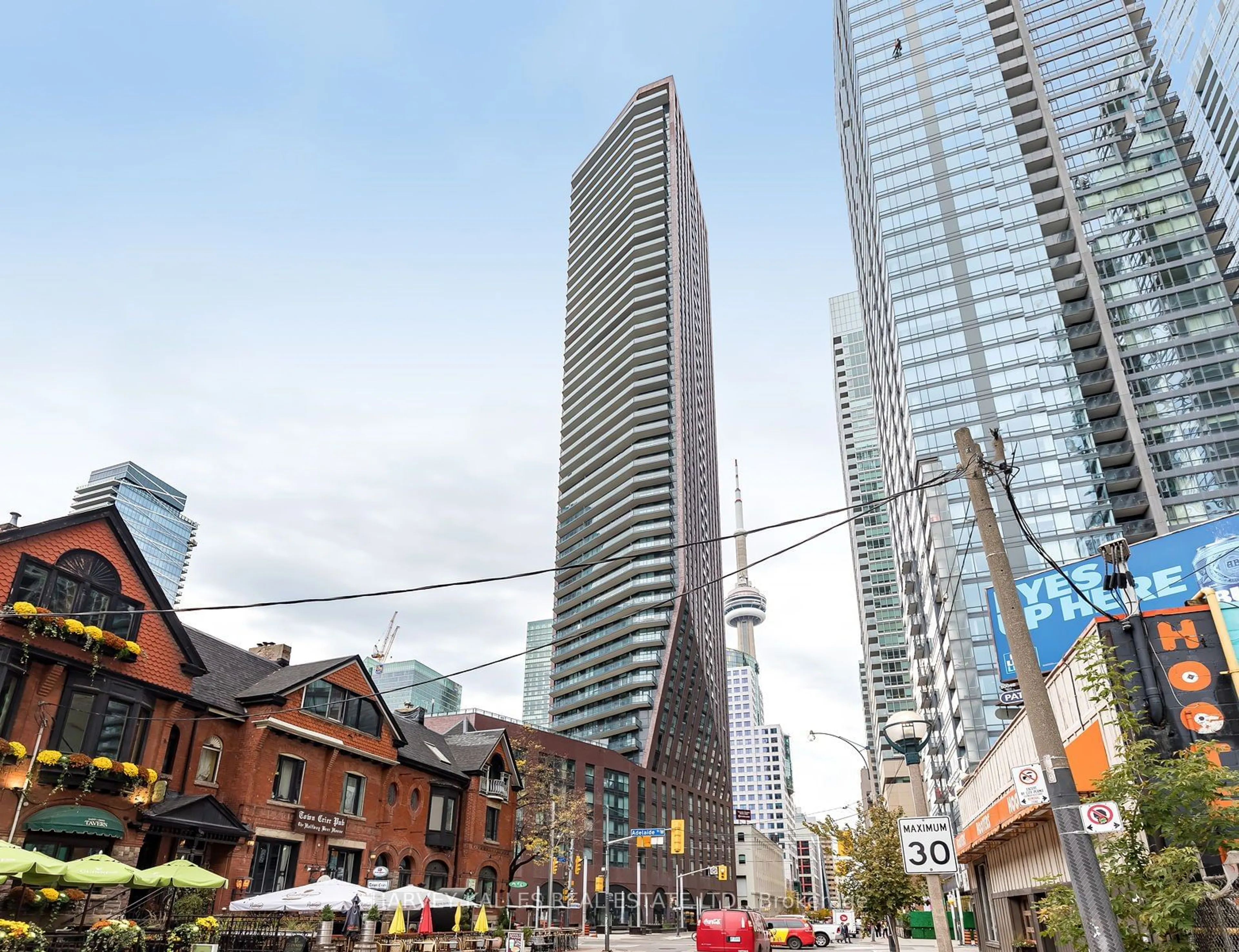 A pic from exterior of the house or condo, the view of city buildings for 99 John St #4504, Toronto Ontario M5V 0S6