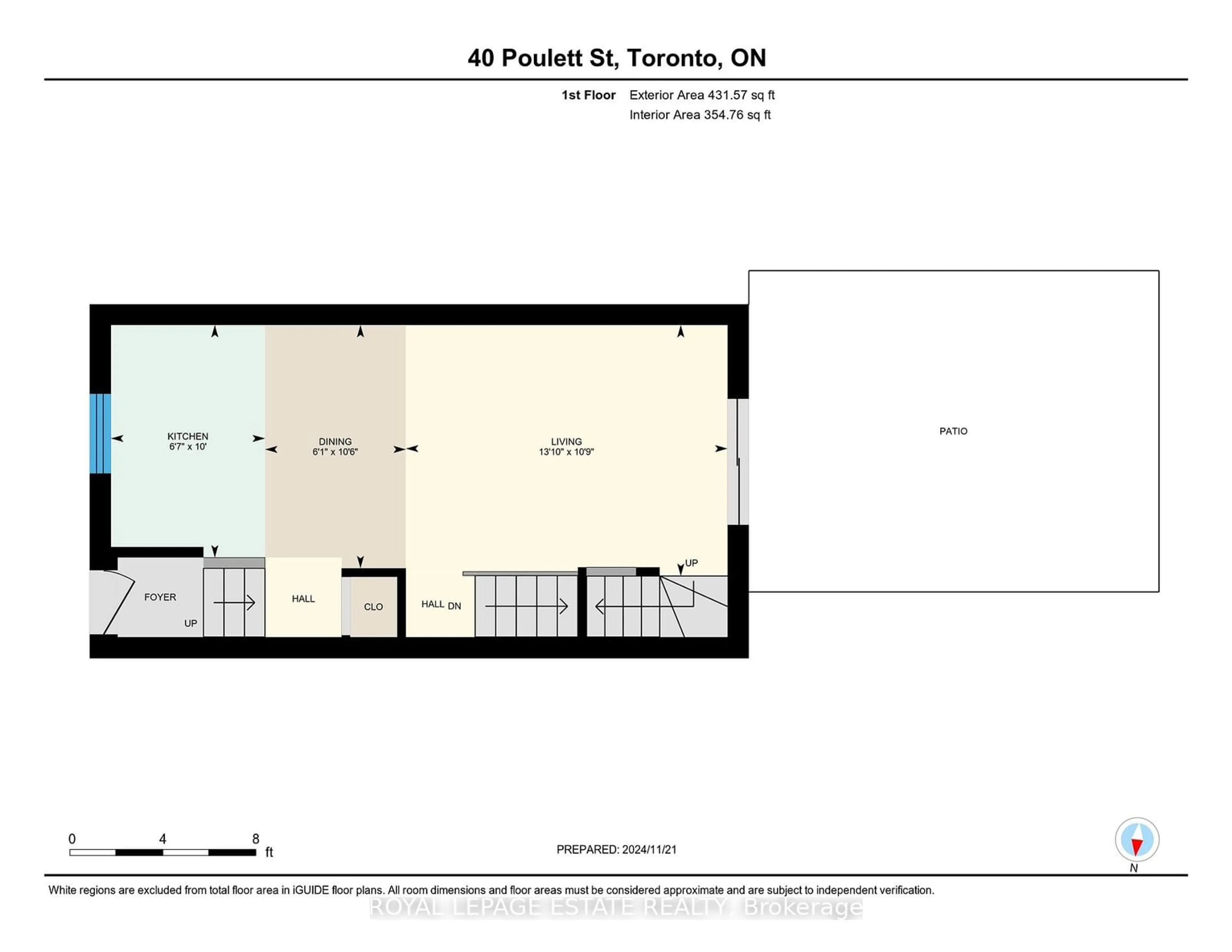 Floor plan for 40 Poulett St, Toronto Ontario M5A 1Z5