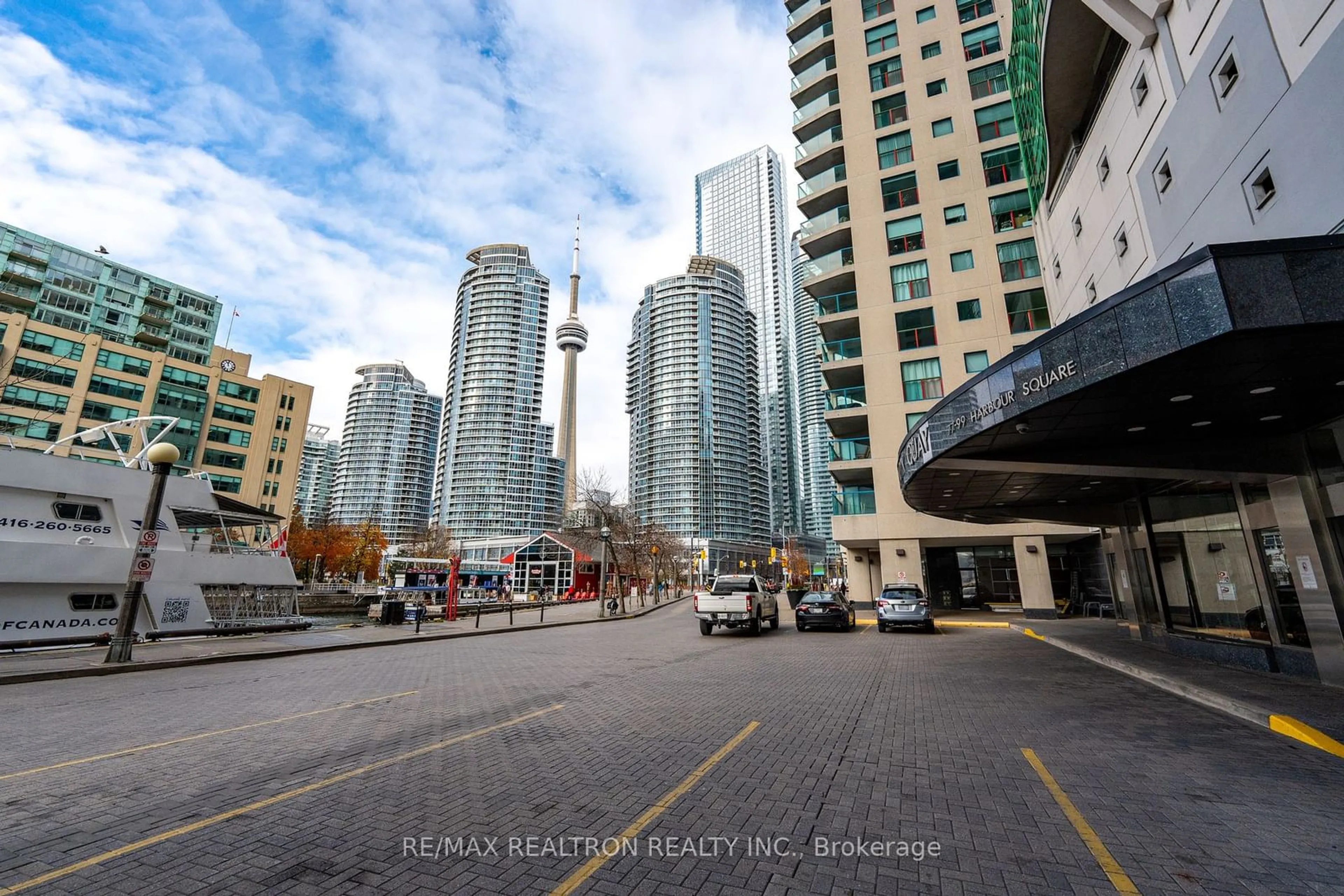 A pic from exterior of the house or condo, the view of city buildings for 99 Harbour Sq #3303, Toronto Ontario M5J 2H2