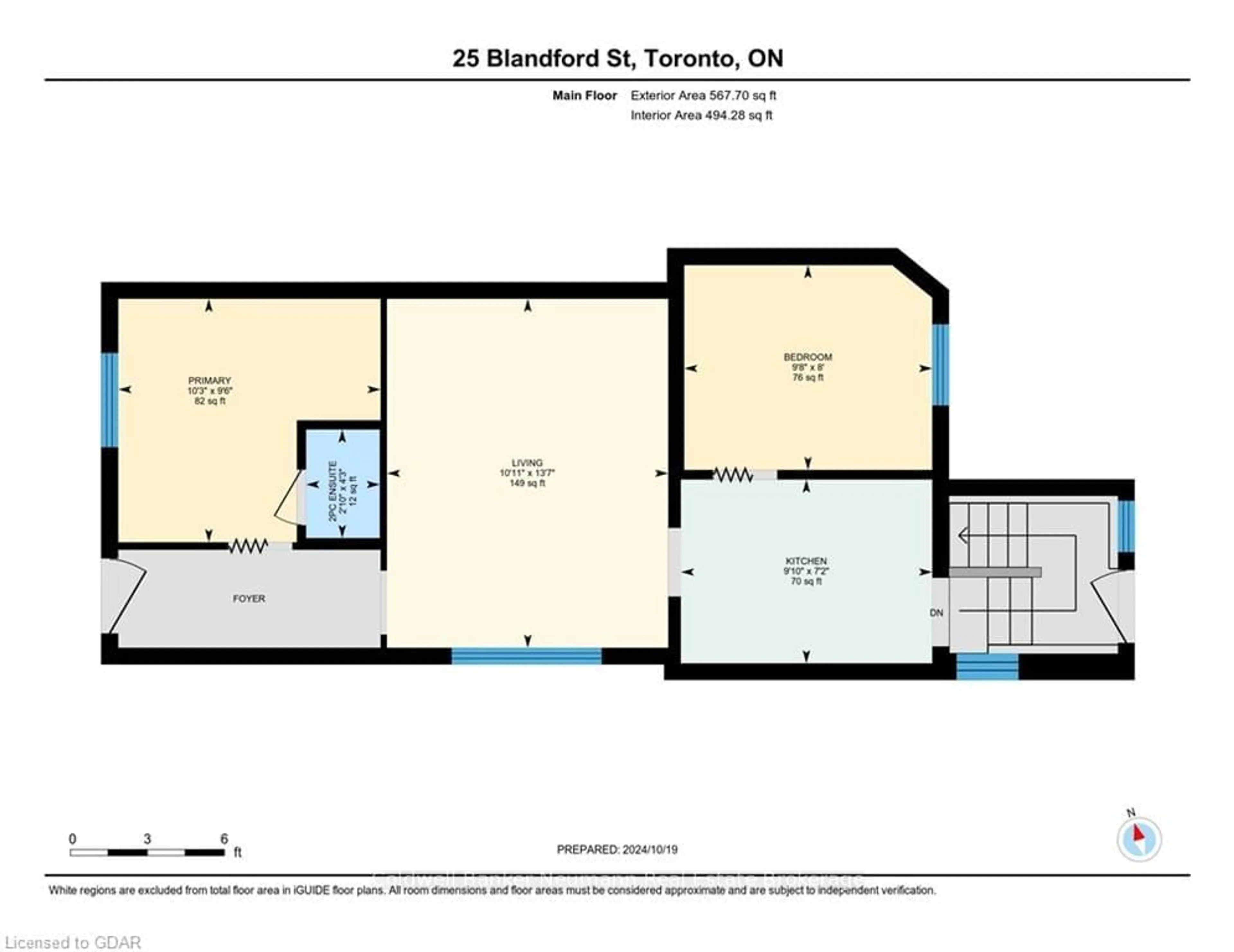 Floor plan for 25 BLANDFORD St, Toronto Ontario M6E 3A6