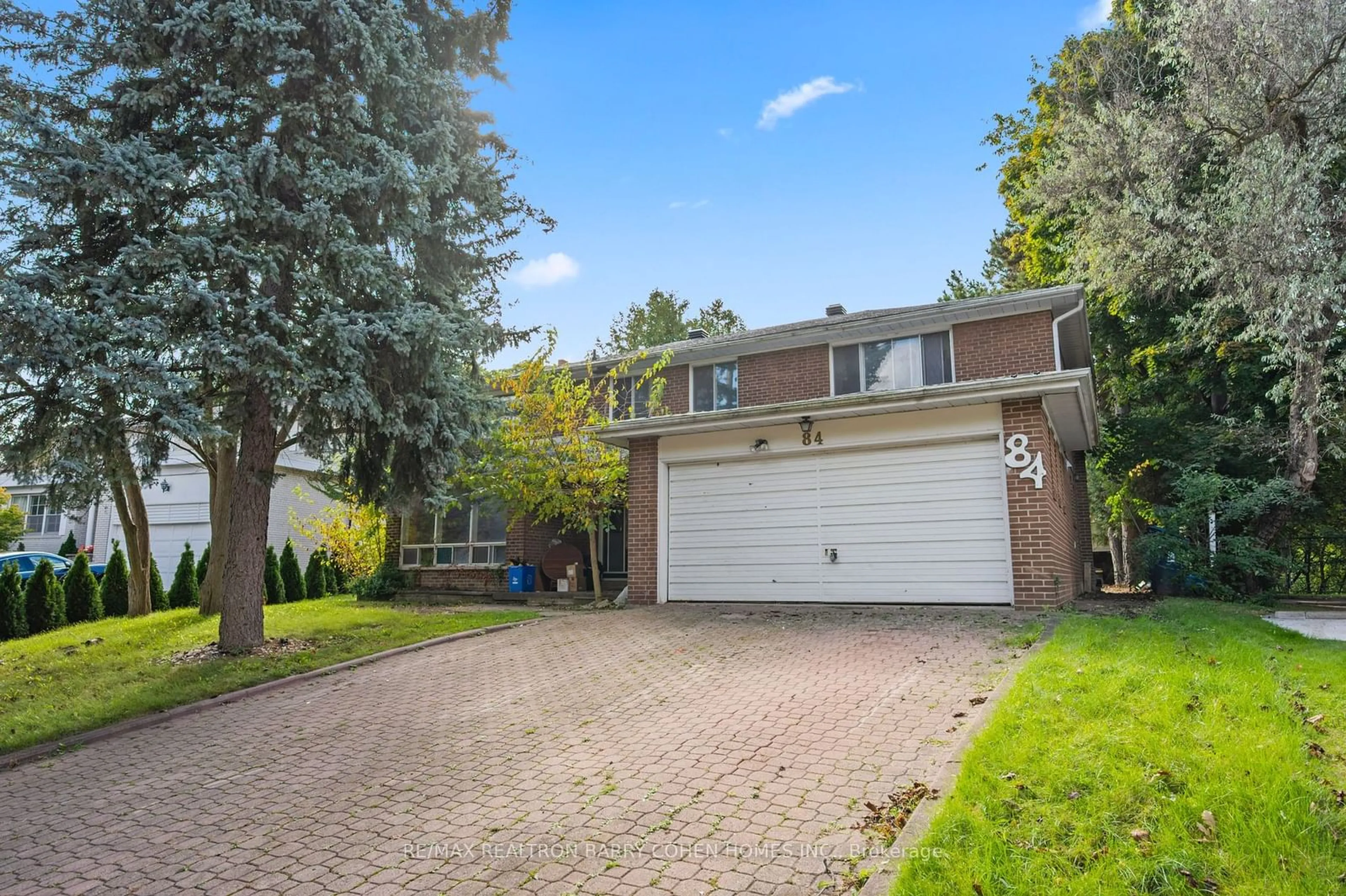 Frontside or backside of a home, the fenced backyard for 84 Bannatyne Dr, Toronto Ontario M2L 2P3