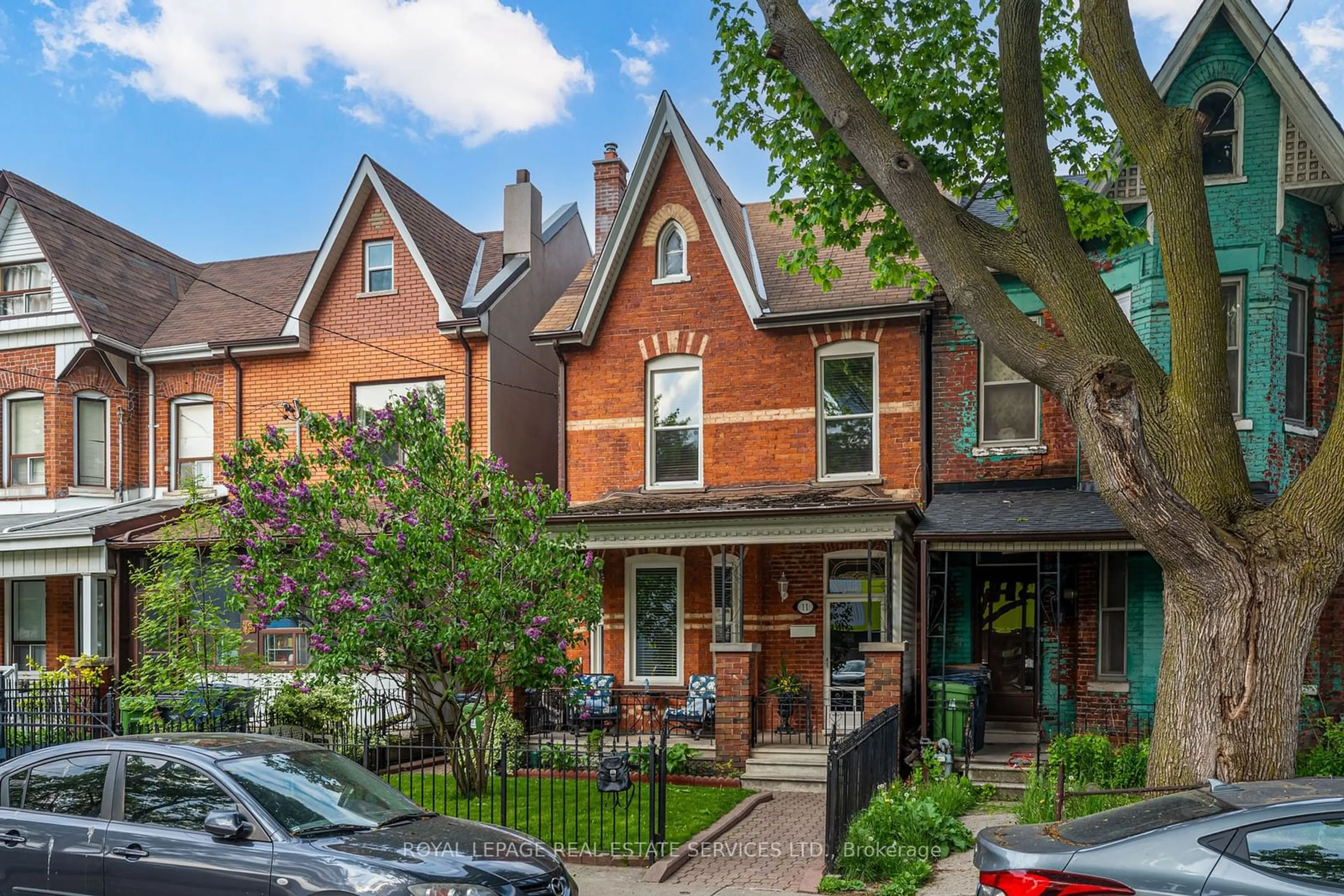 A pic from exterior of the house or condo, the street view for 11 Northcote Ave, Toronto Ontario M6J 3K2