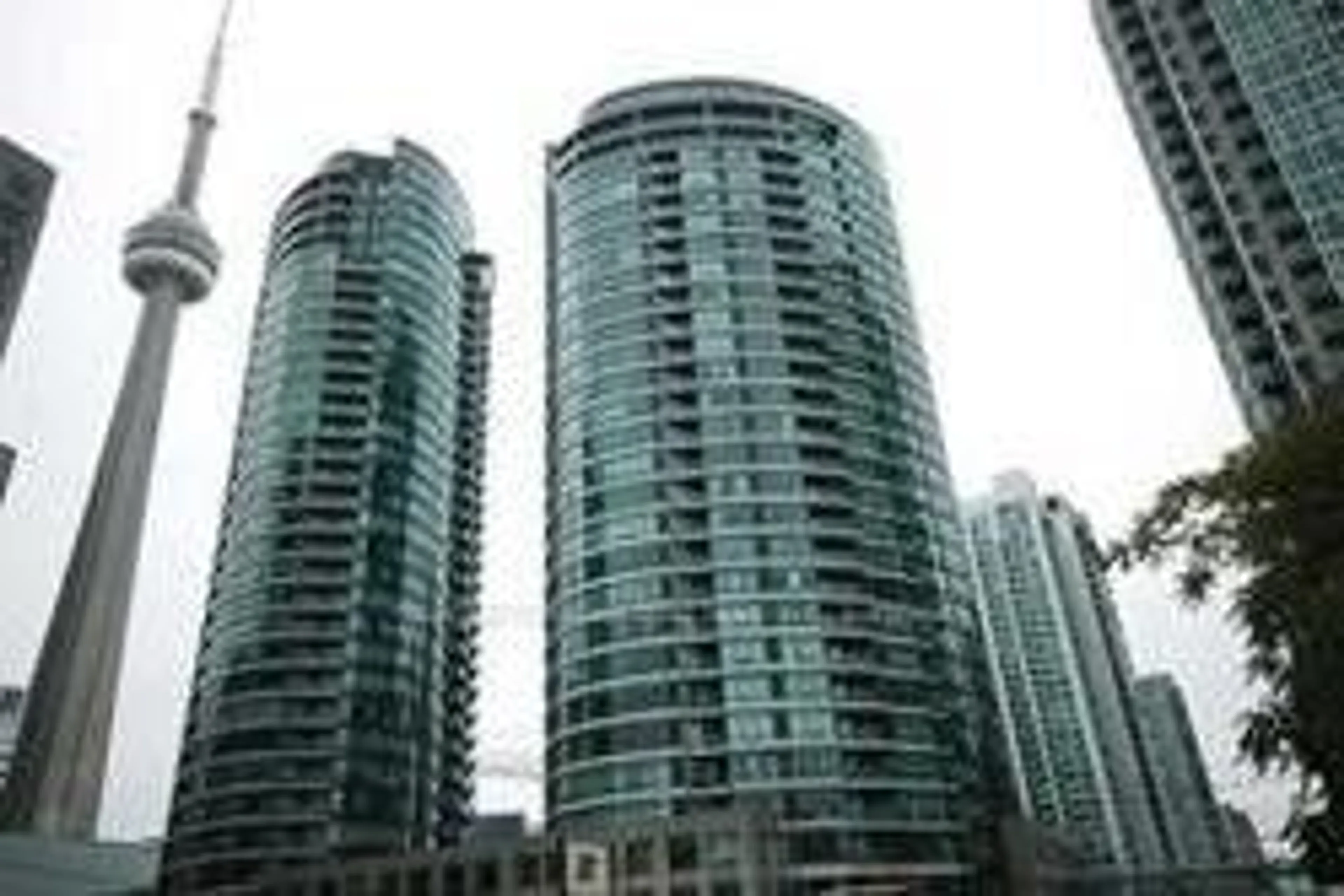 A pic from exterior of the house or condo, the view of city buildings for 373 Front St #307, Toronto Ontario M5V 3R7