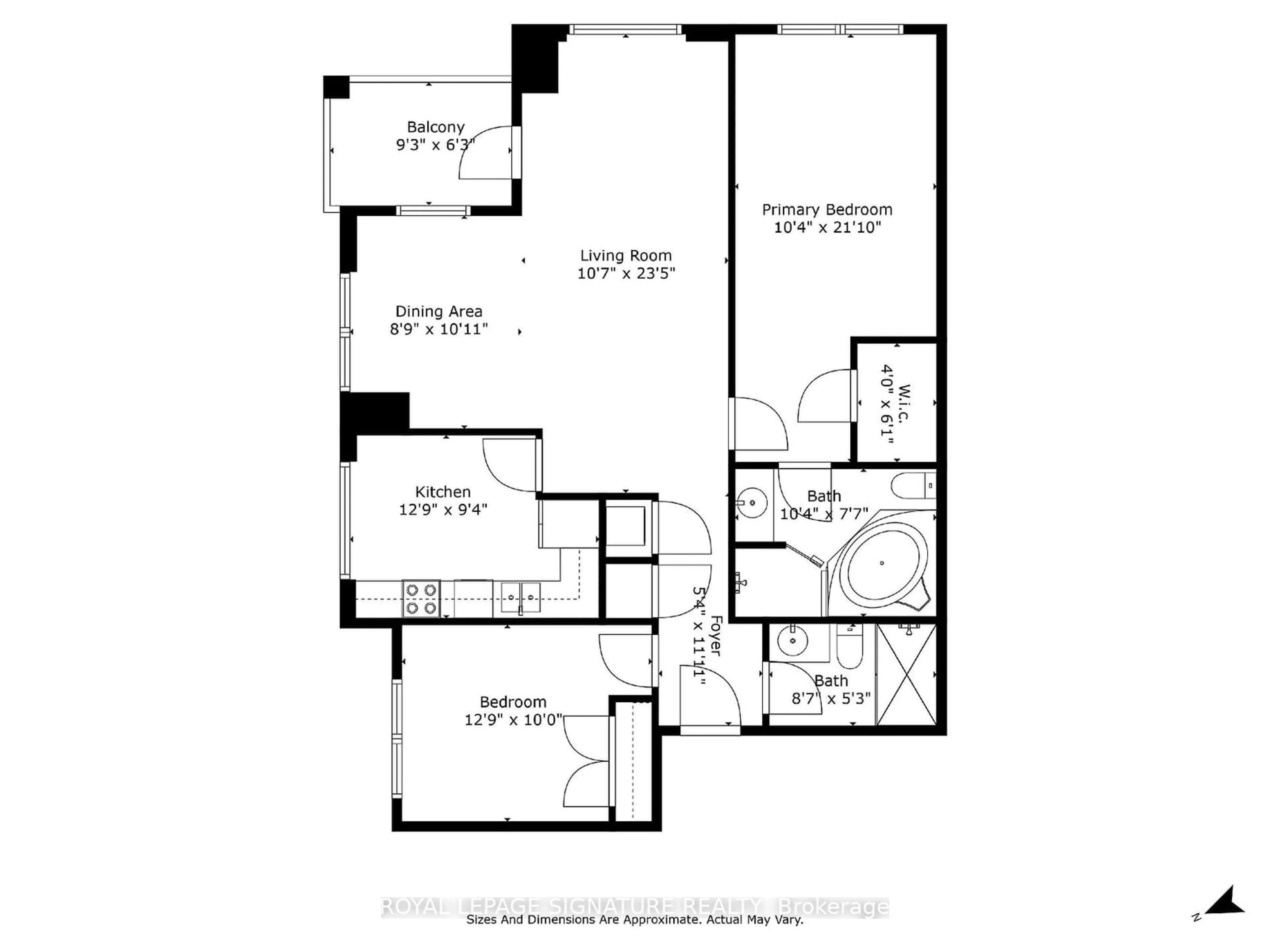 Floor plan for 1101 Leslie St #1506, Toronto Ontario M3C 4G3