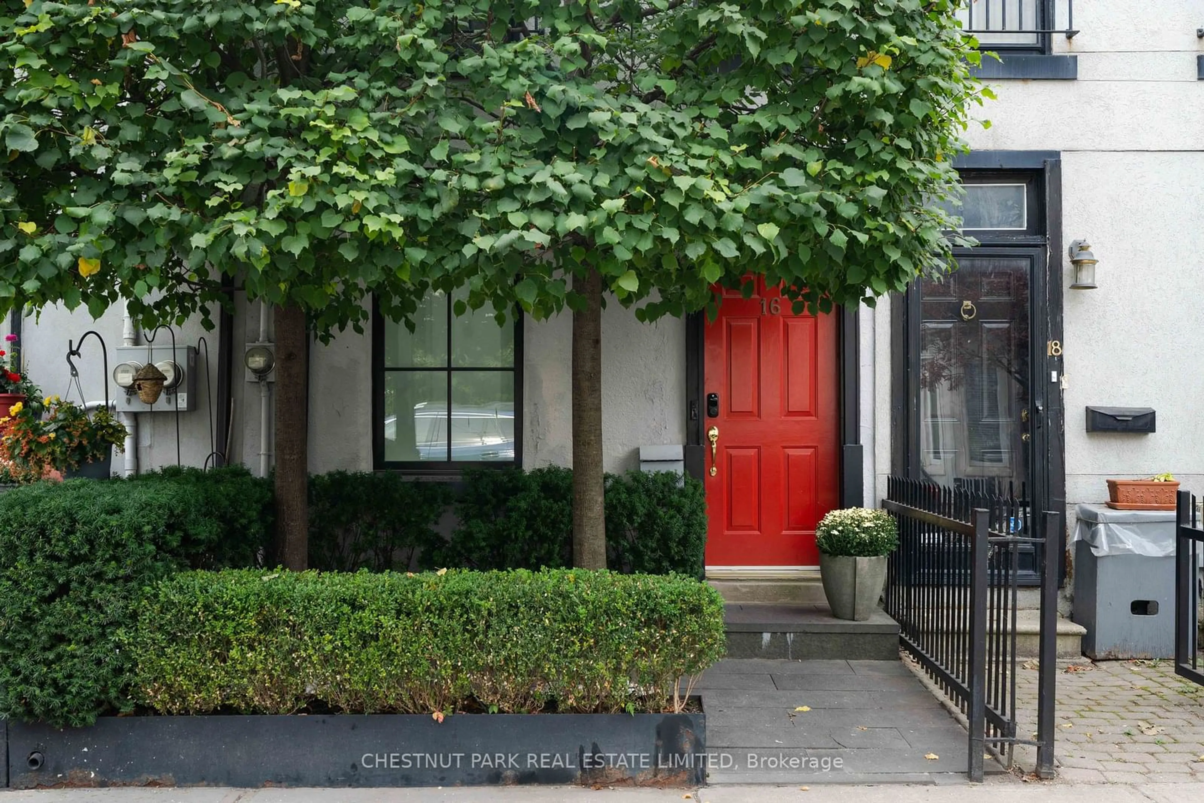 A pic from exterior of the house or condo, the street view for 16 Bright St, Toronto Ontario M5A 3H4